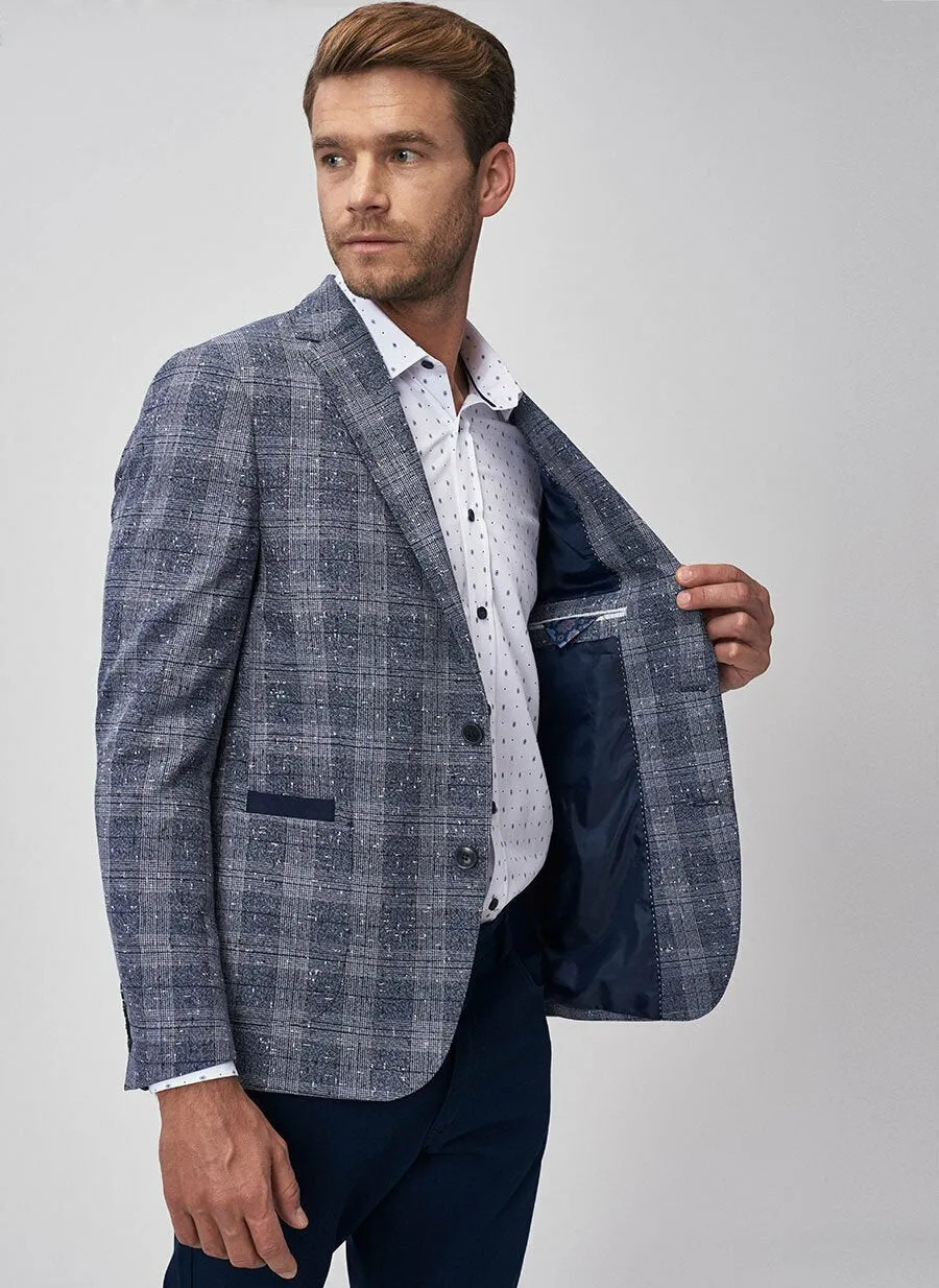 16869 Navy Blue Slim Fit Jacket