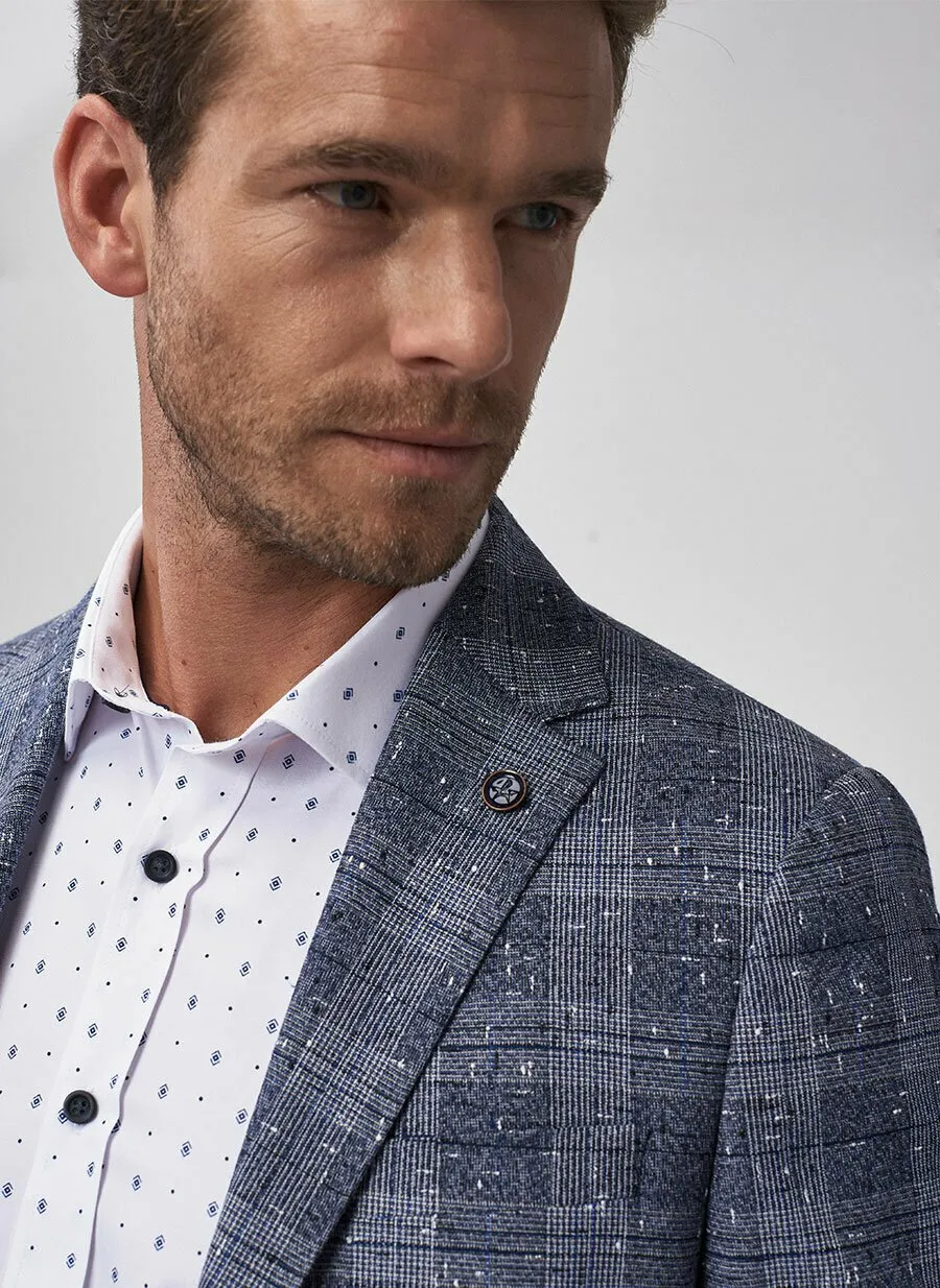 16869 Navy Blue Slim Fit Jacket