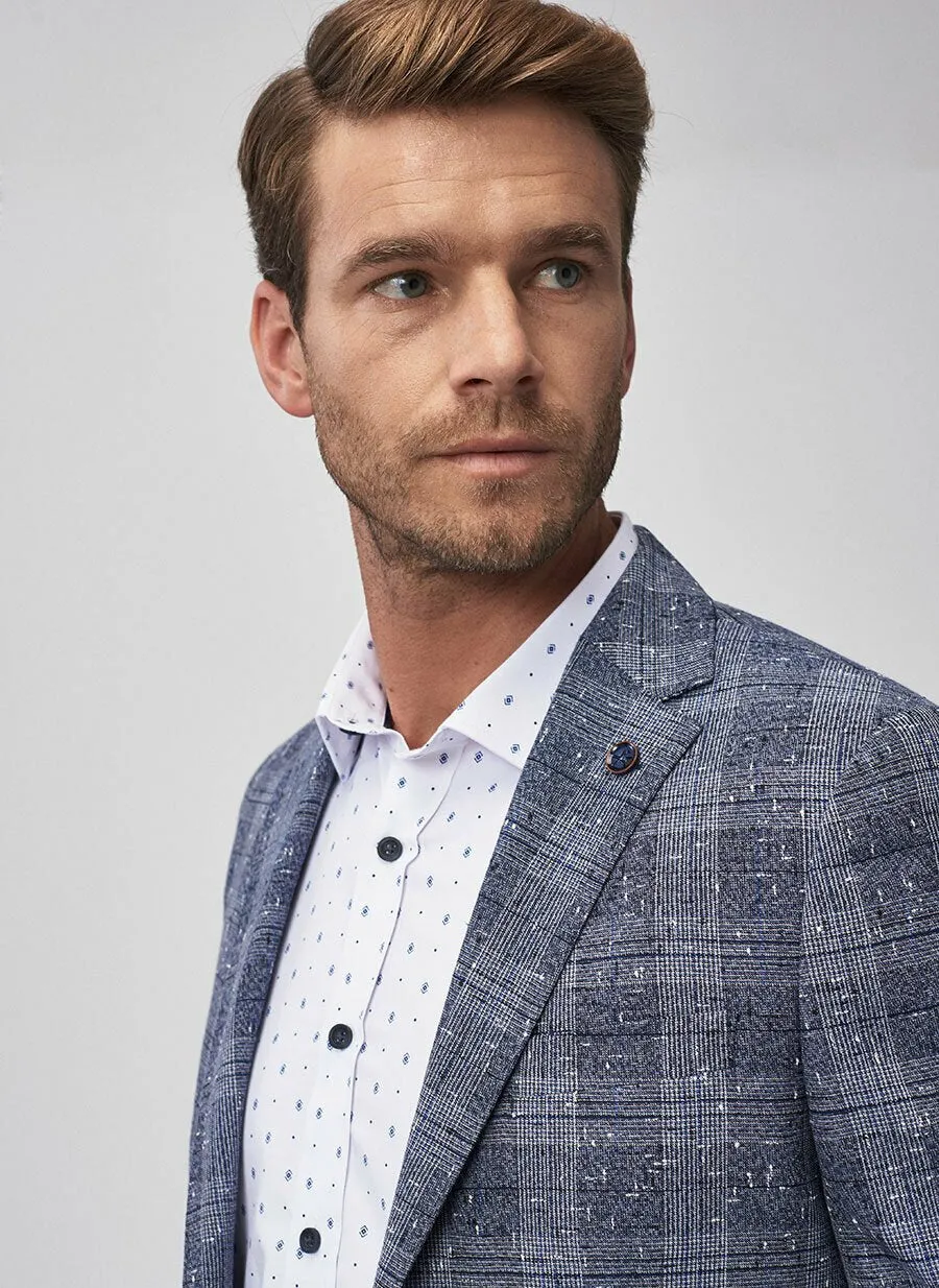 16869 Navy Blue Slim Fit Jacket