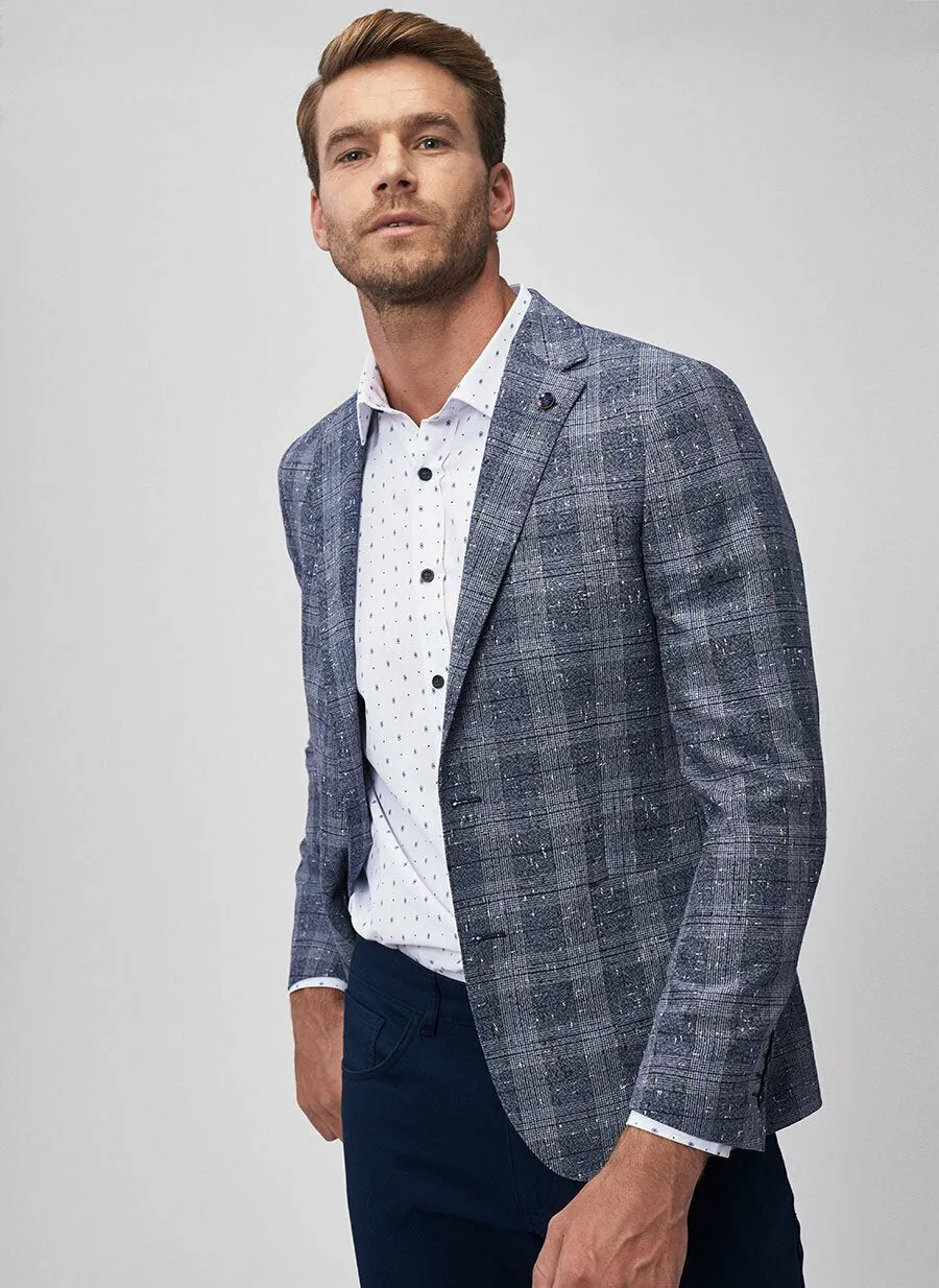 16869 Navy Blue Slim Fit Jacket