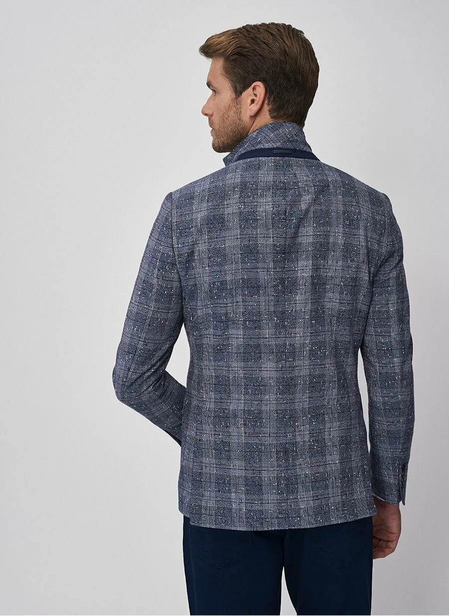 16869 Navy Blue Slim Fit Jacket