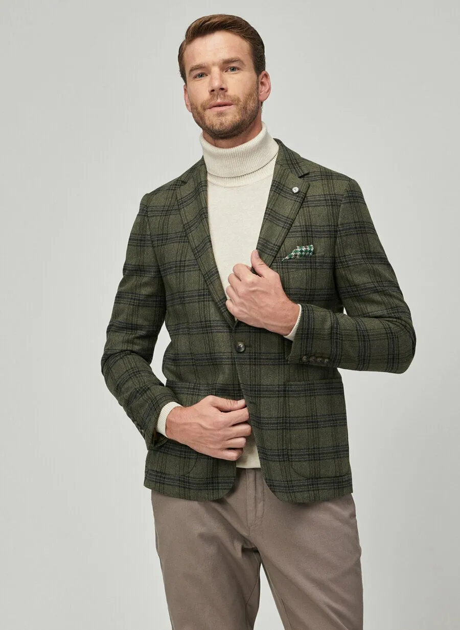 16878 Khaki Slim Fit Jacket