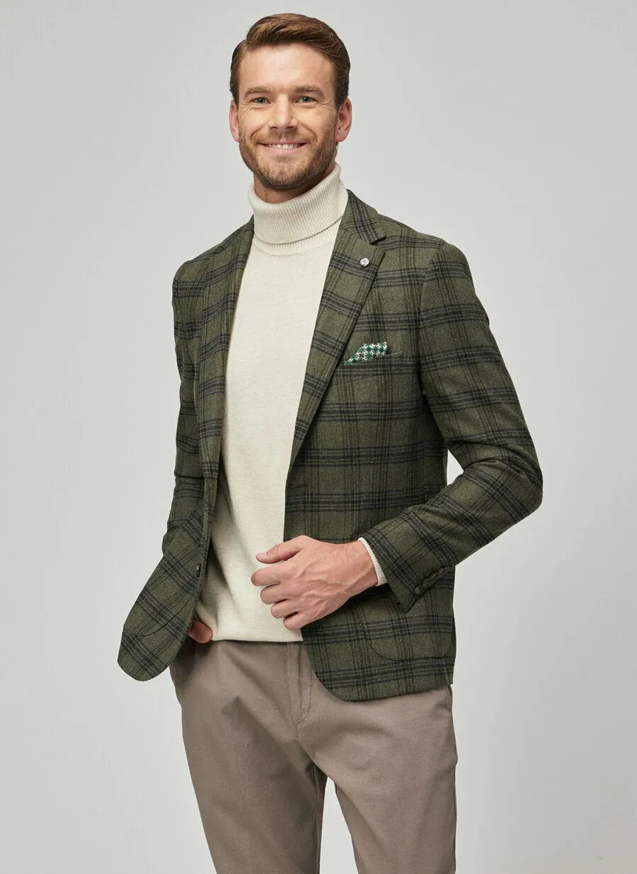 16878 Khaki Slim Fit Jacket