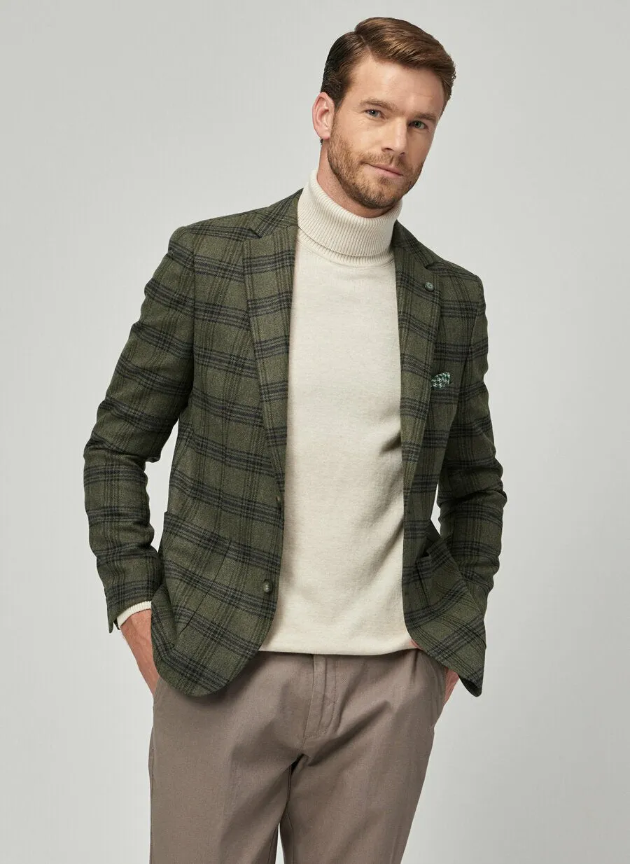 16878 Khaki Slim Fit Jacket