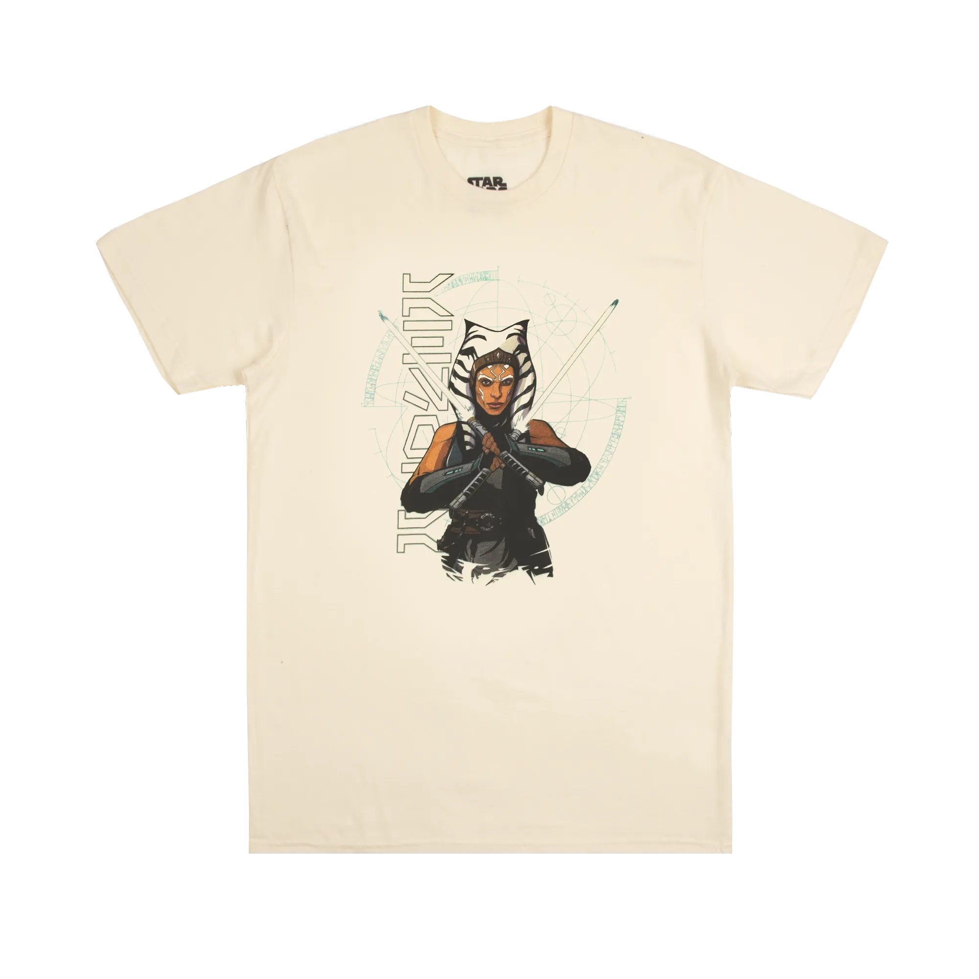 Ahsoka With Lightsaber Natural Tee