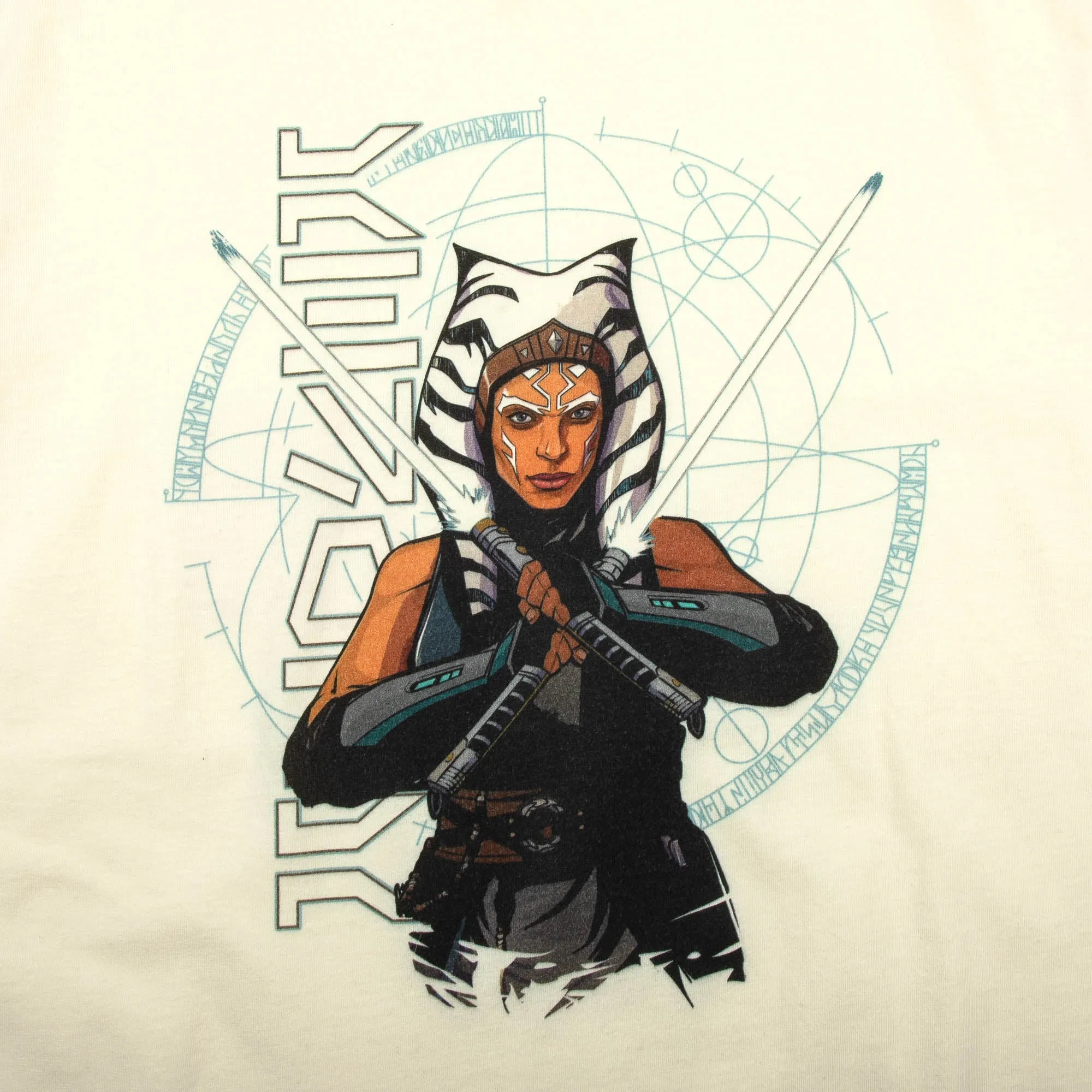 Ahsoka With Lightsaber Natural Tee