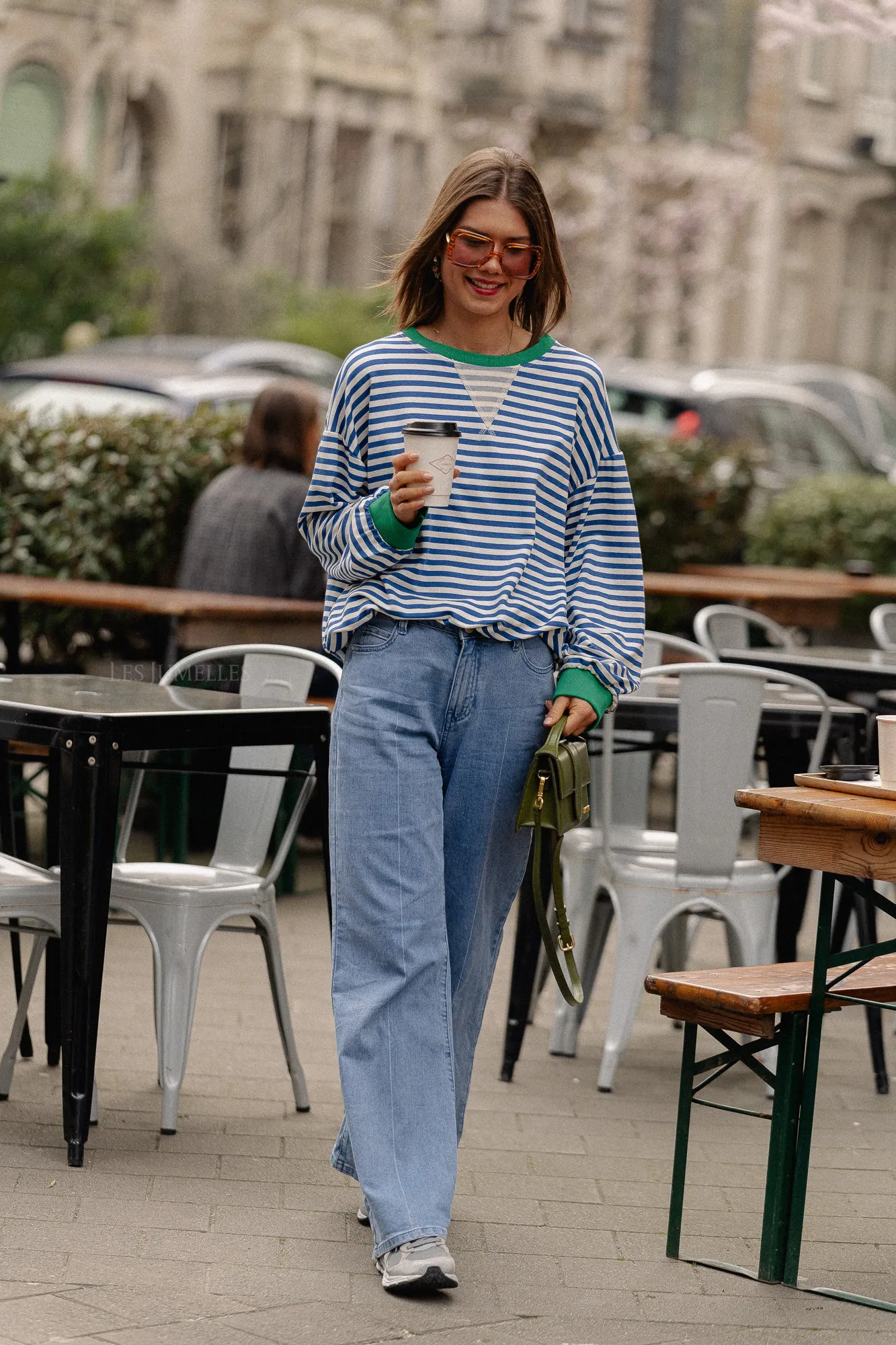 Anaïs striped sweater blue/green