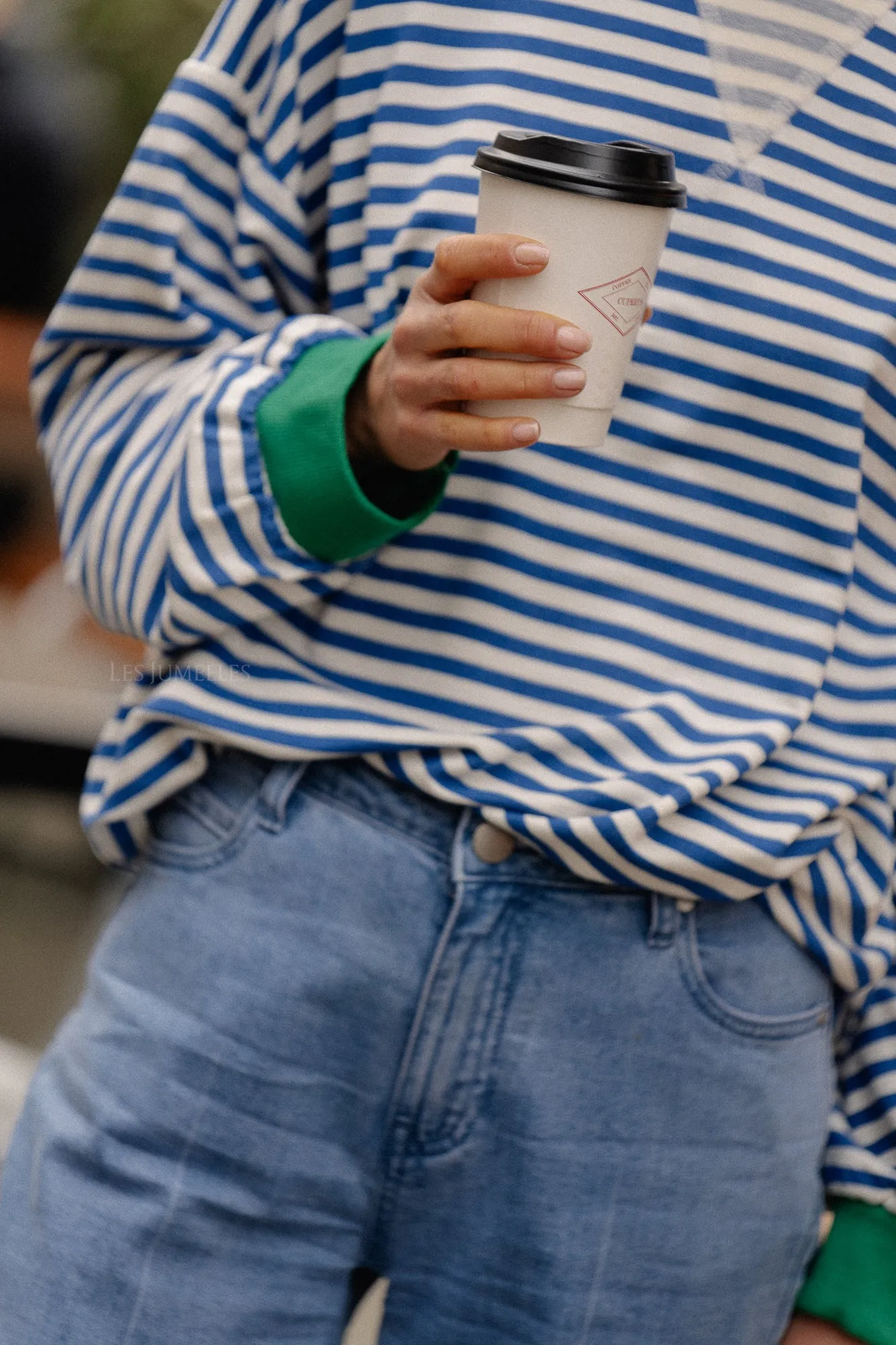 Anaïs striped sweater blue/green