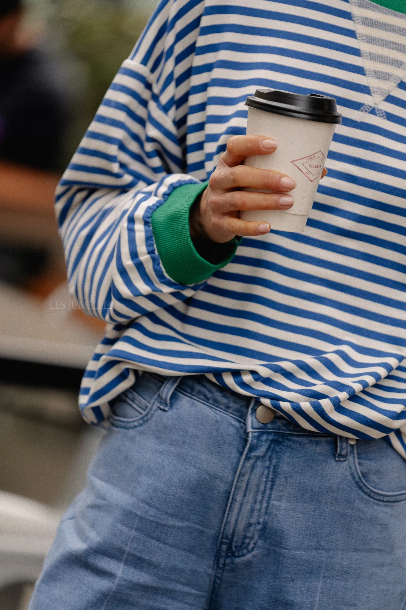 Anaïs striped sweater blue/green
