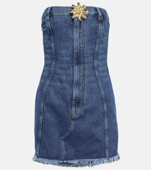 Area Mussel Flower denim minidress