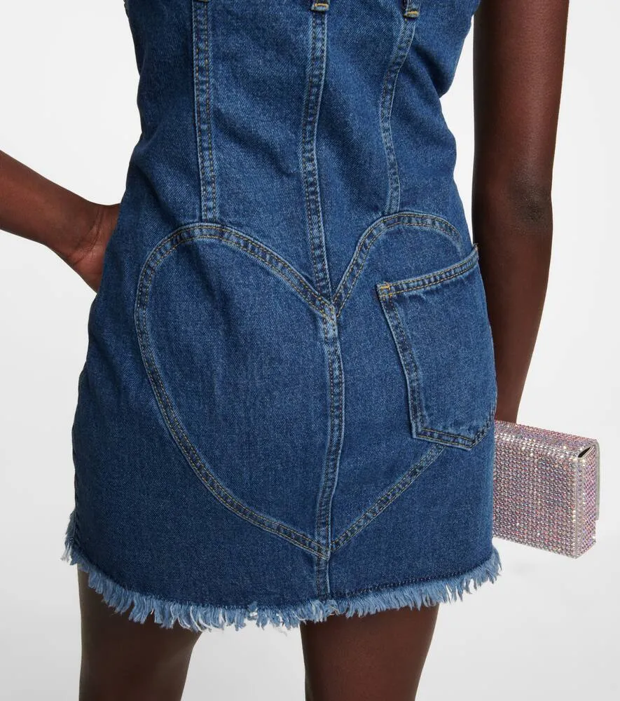 Area Mussel Flower denim minidress