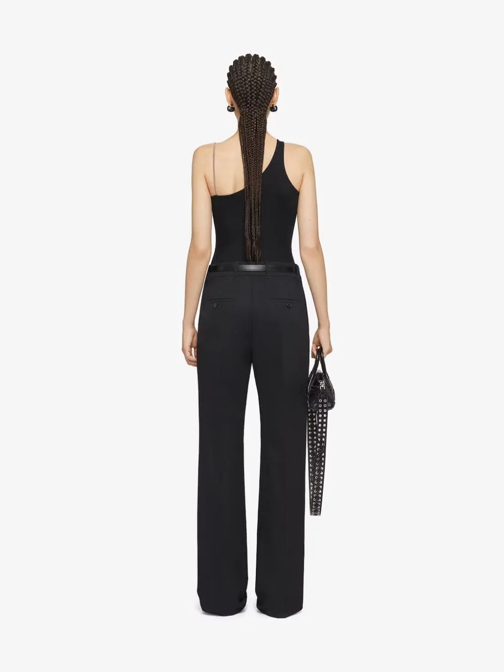 Asymmetric Chain Detail Black Top