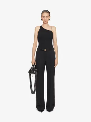 Asymmetric Chain Detail Black Top