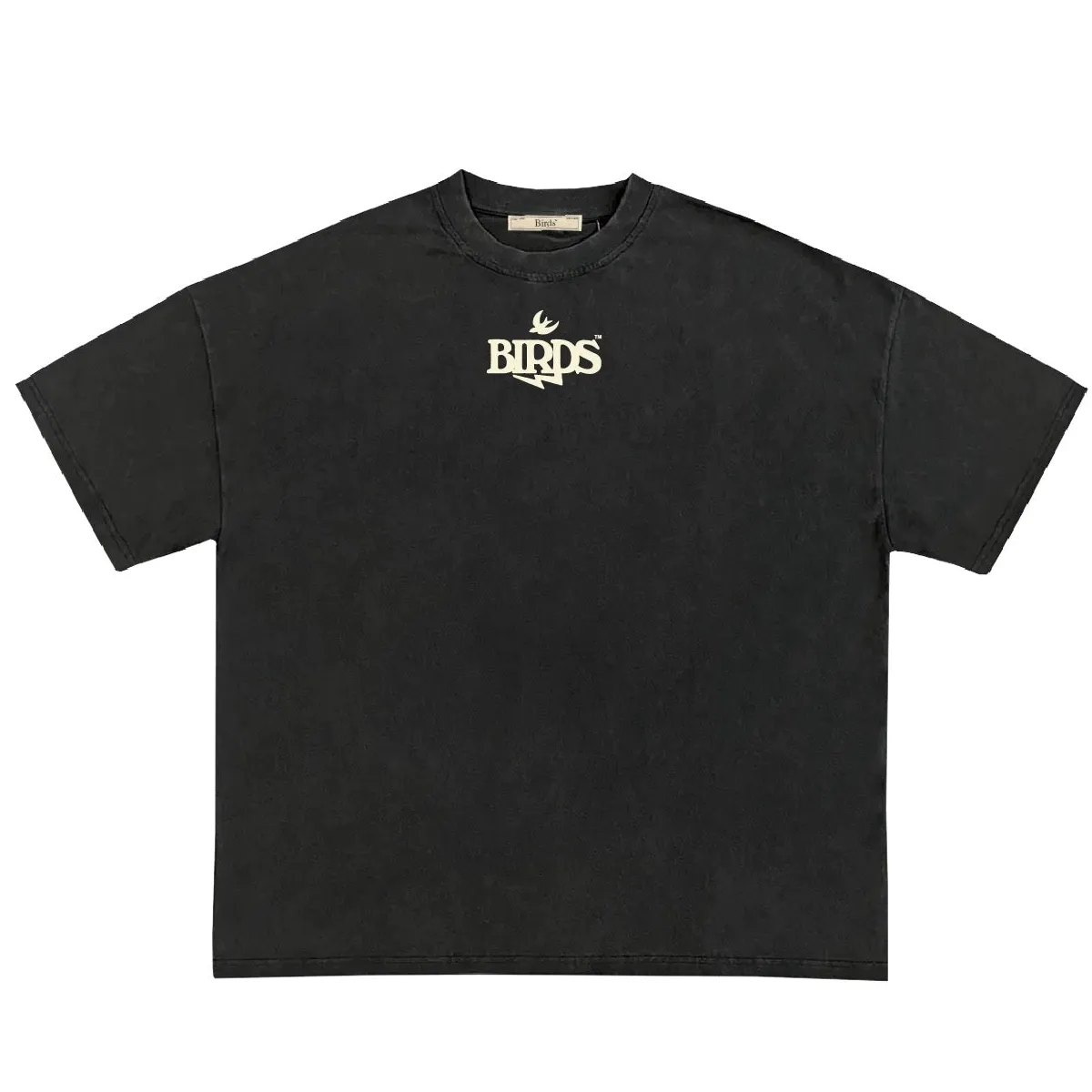 Birds "Day Of The Eagle" Stone Oversized Industrial S/S T-Shirt