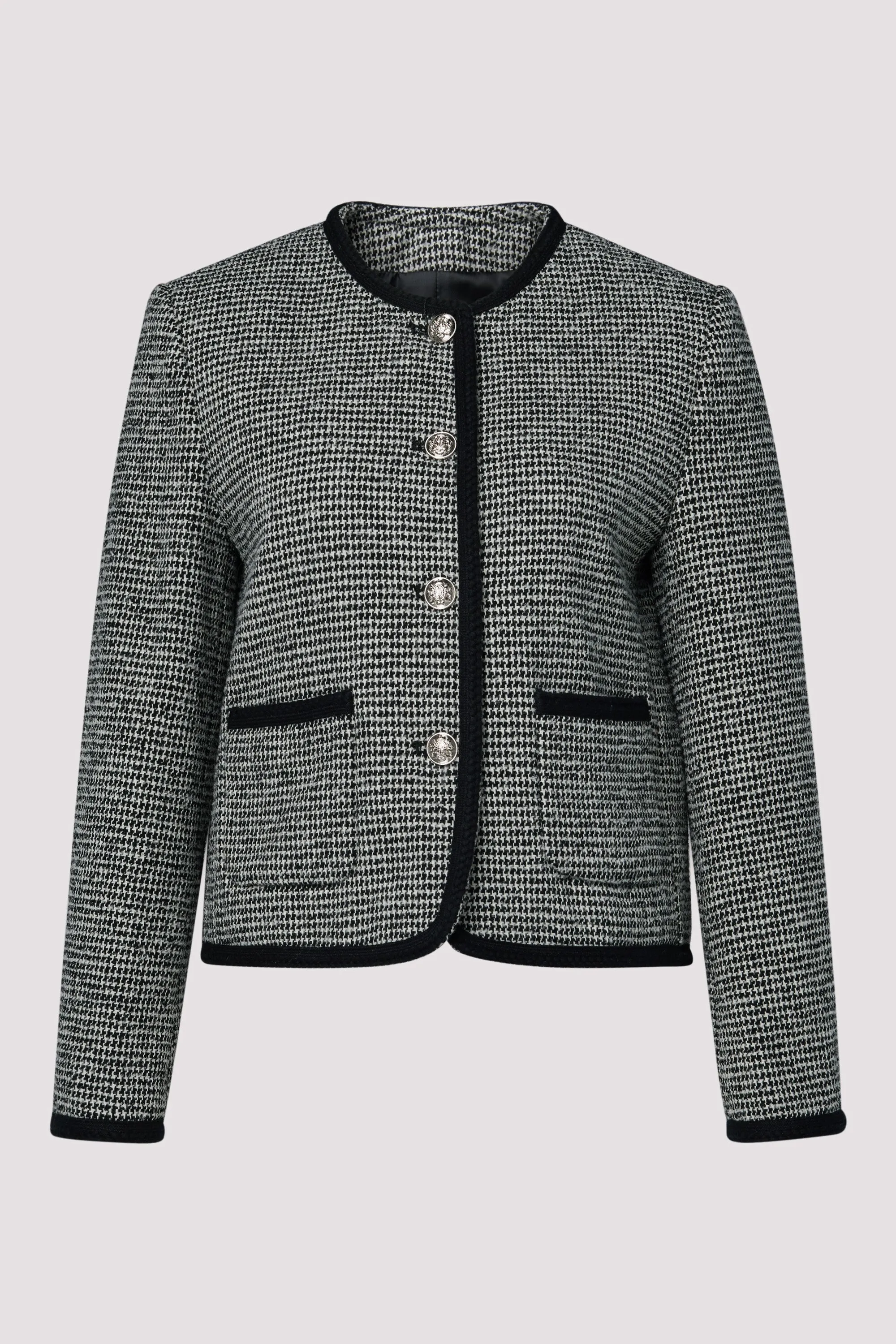 Black Classic Boucle Tweed Jacket