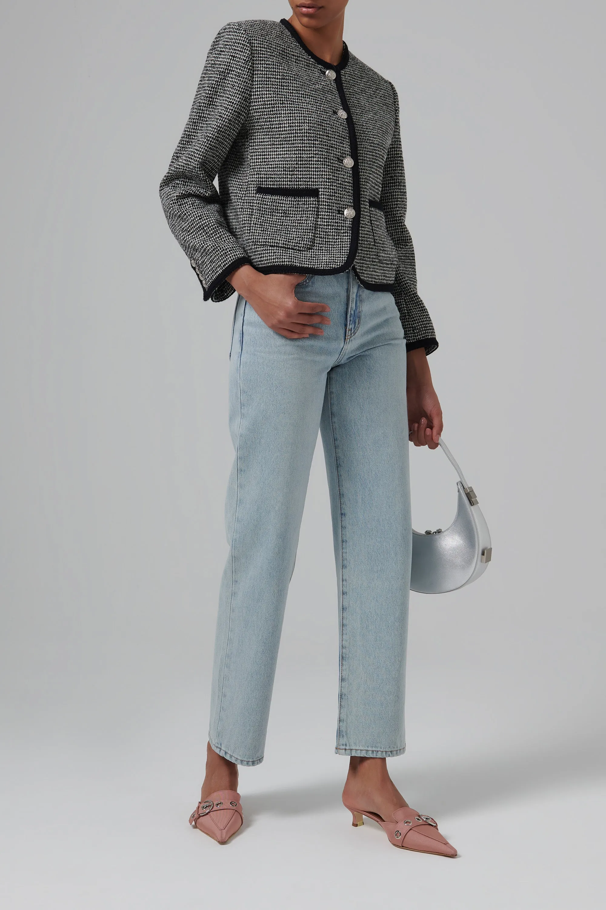 Black Classic Boucle Tweed Jacket