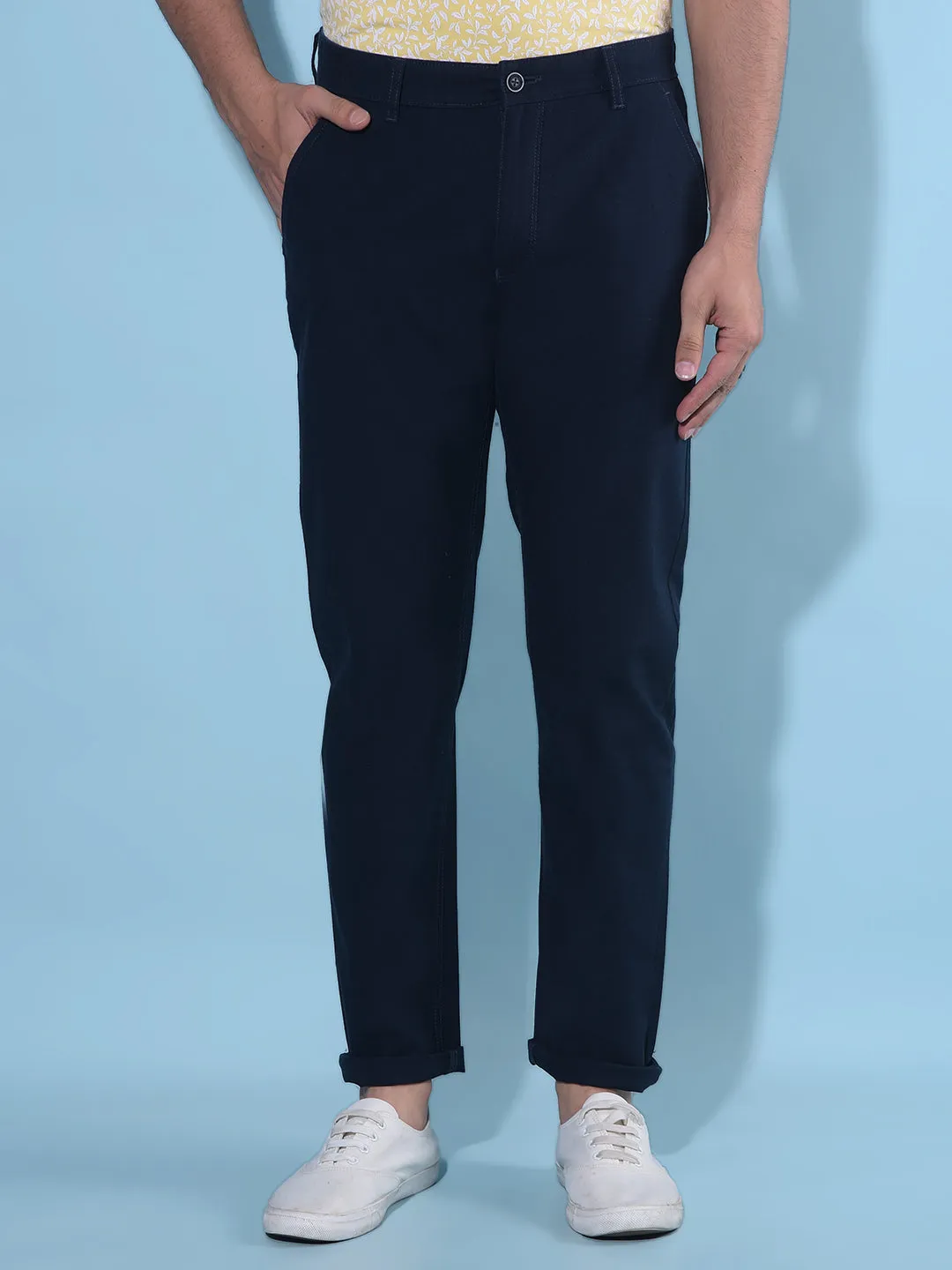 Blue Cotton Trousers