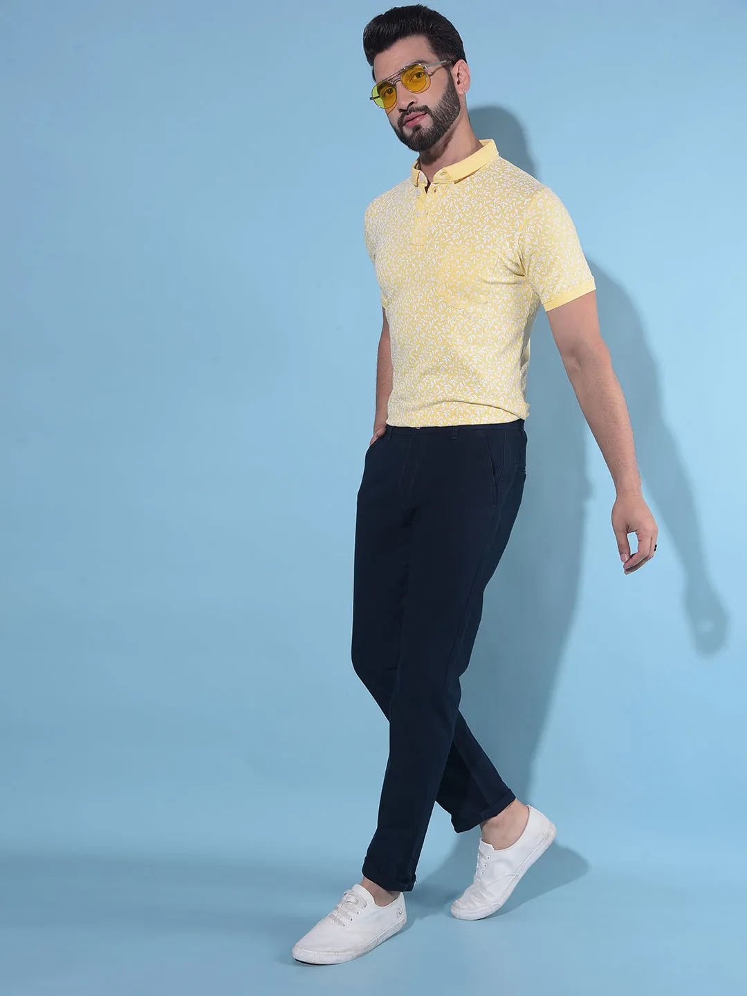 Blue Cotton Trousers