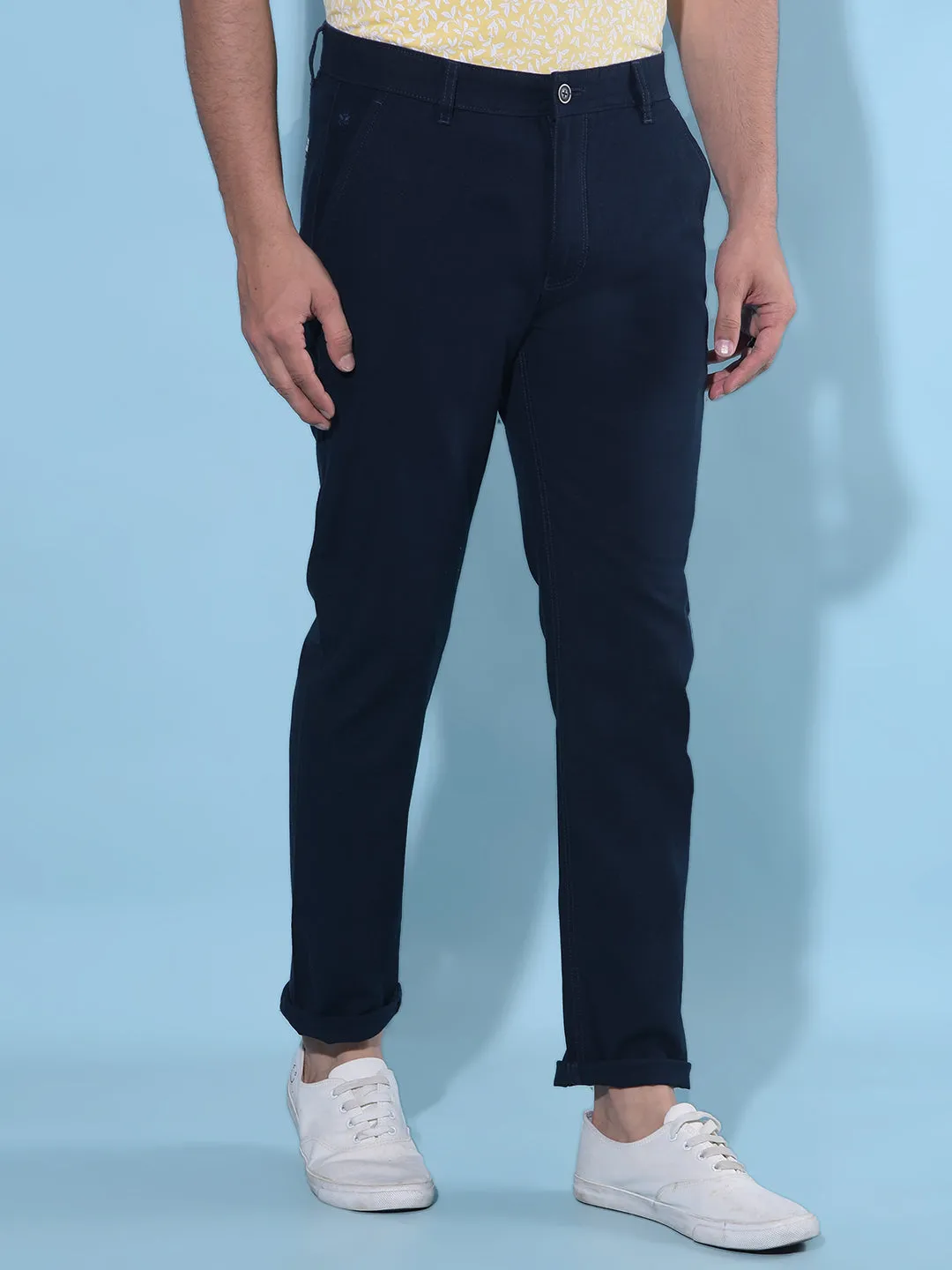 Blue Cotton Trousers