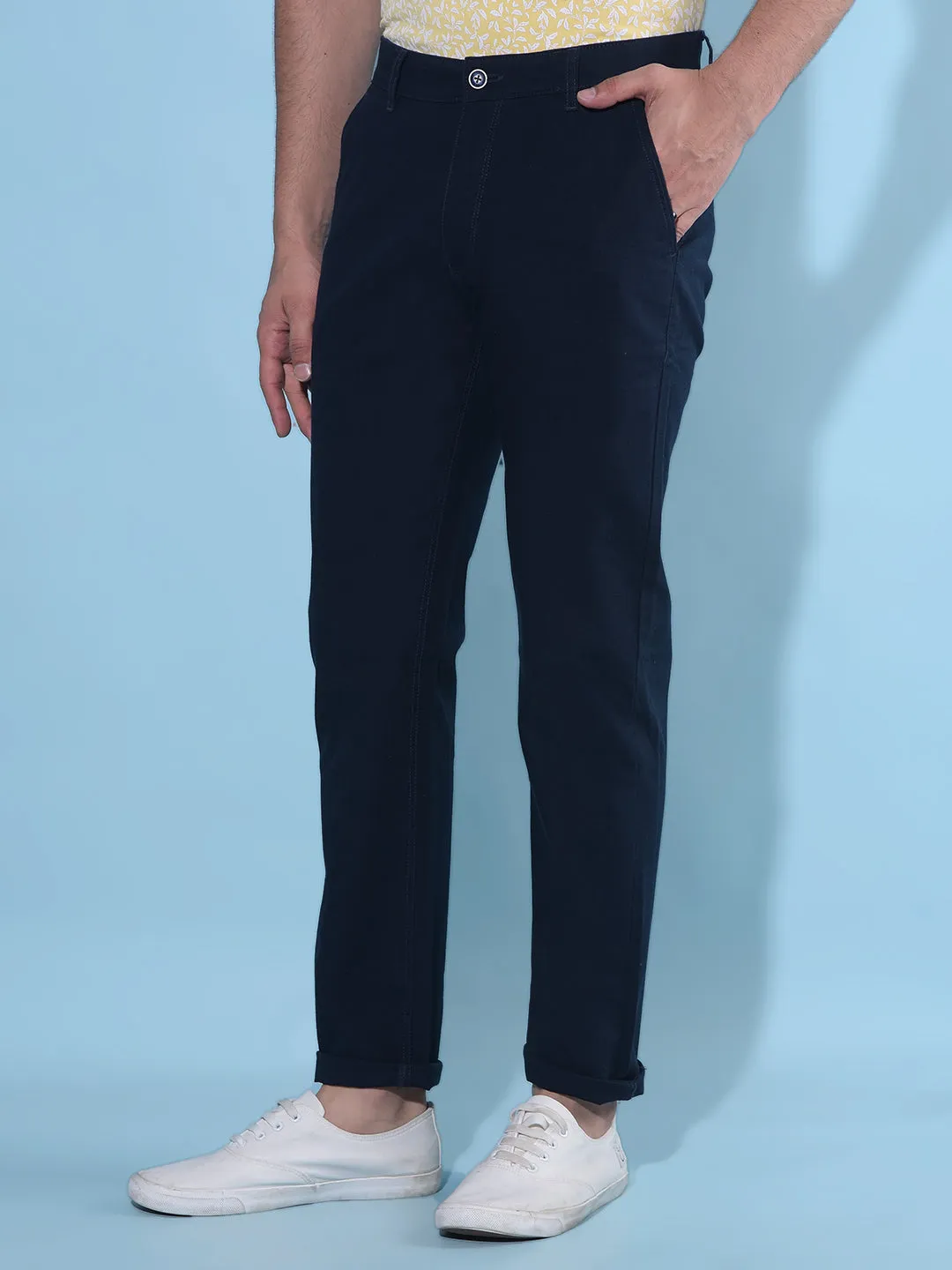 Blue Cotton Trousers