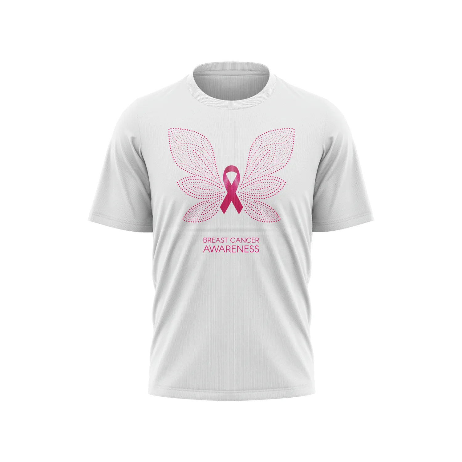 Breast Cancer Awareness Short Sleeve Shirt - Butterfly