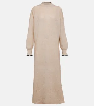 Brunello Cucinelli Alpaca and cotton midi dress