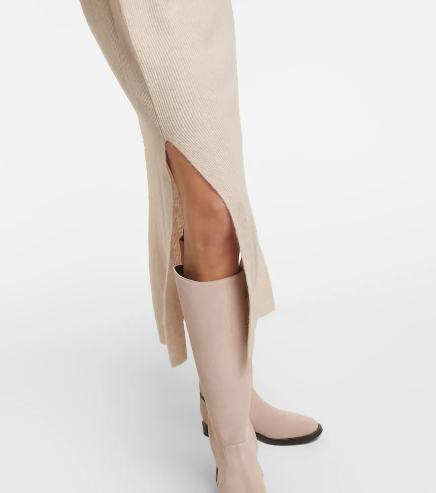 Brunello Cucinelli Alpaca and cotton midi dress