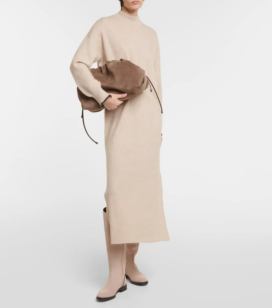 Brunello Cucinelli Alpaca and cotton midi dress