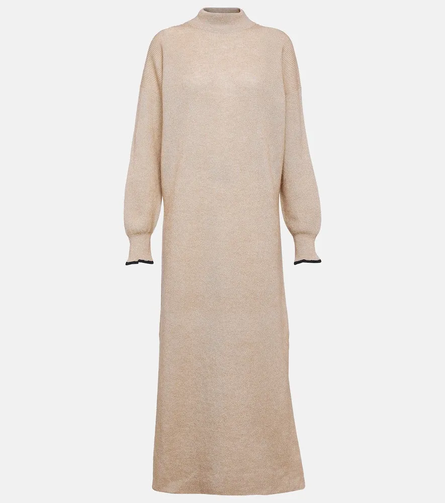 Brunello Cucinelli Alpaca and cotton midi dress