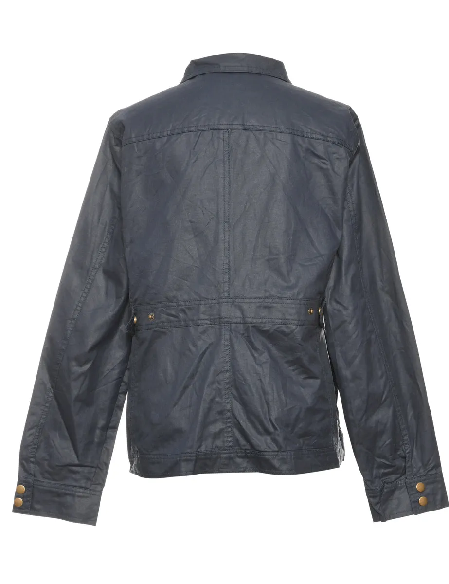Button-Front Classic Navy Jacket - L