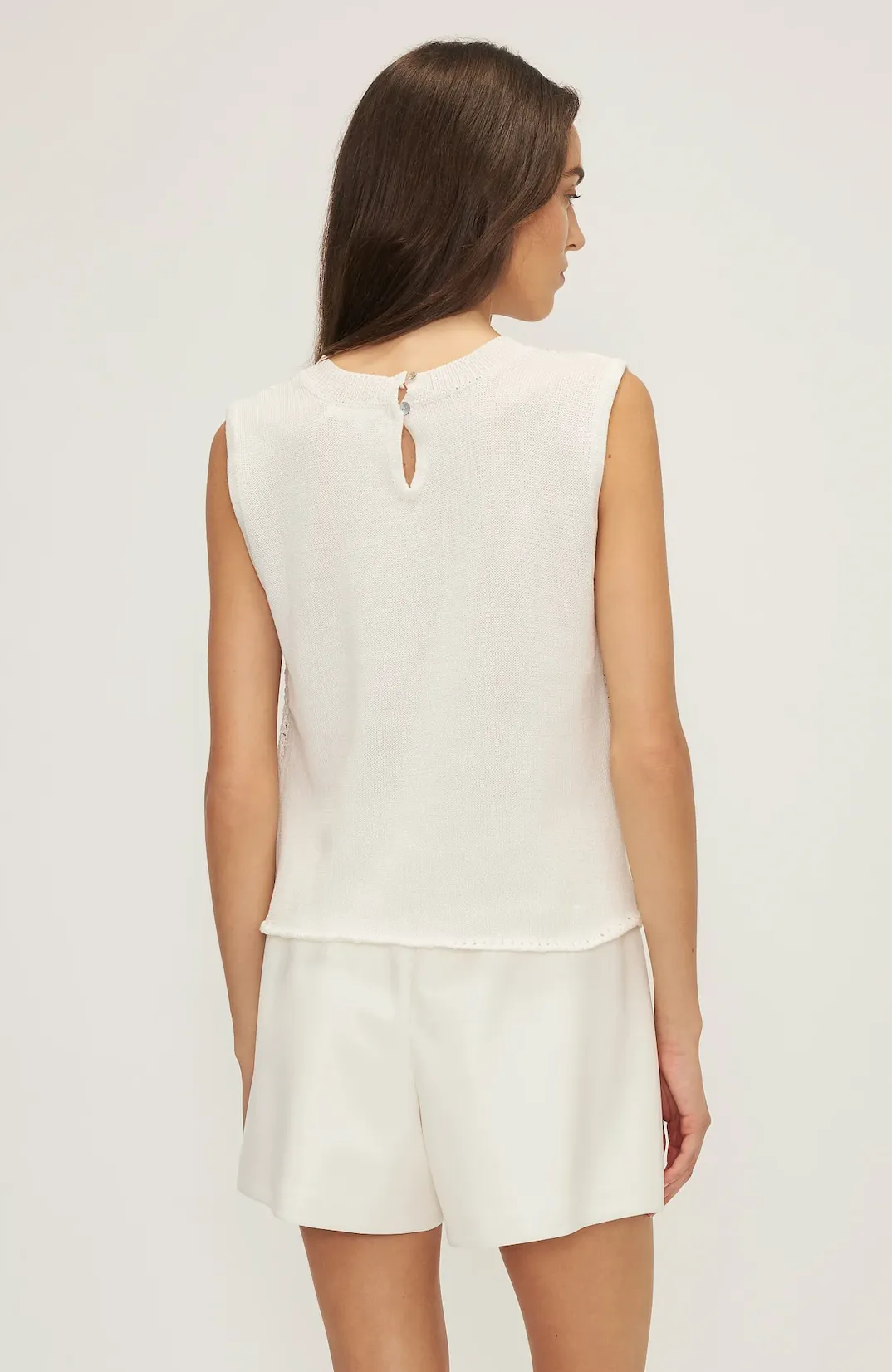 Byron Crochet Top in Cream