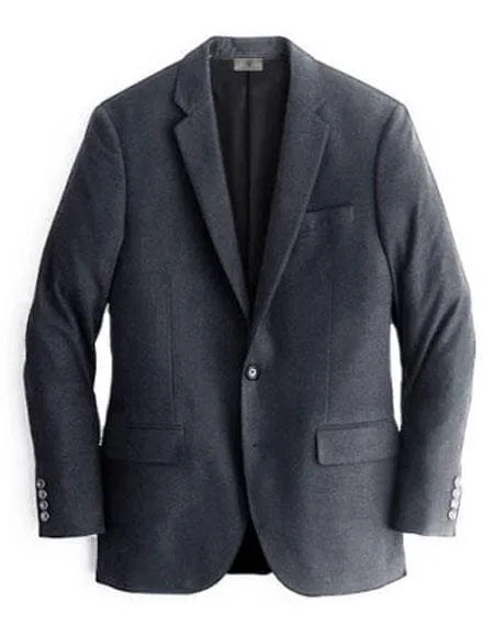 Charcoal Mens Winter Blazer Cashmere and Wool Winter Fabric Sport Coat $99UP