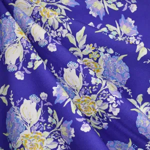 Charlotte Solarium Floral Premium Cotton Periwinkle