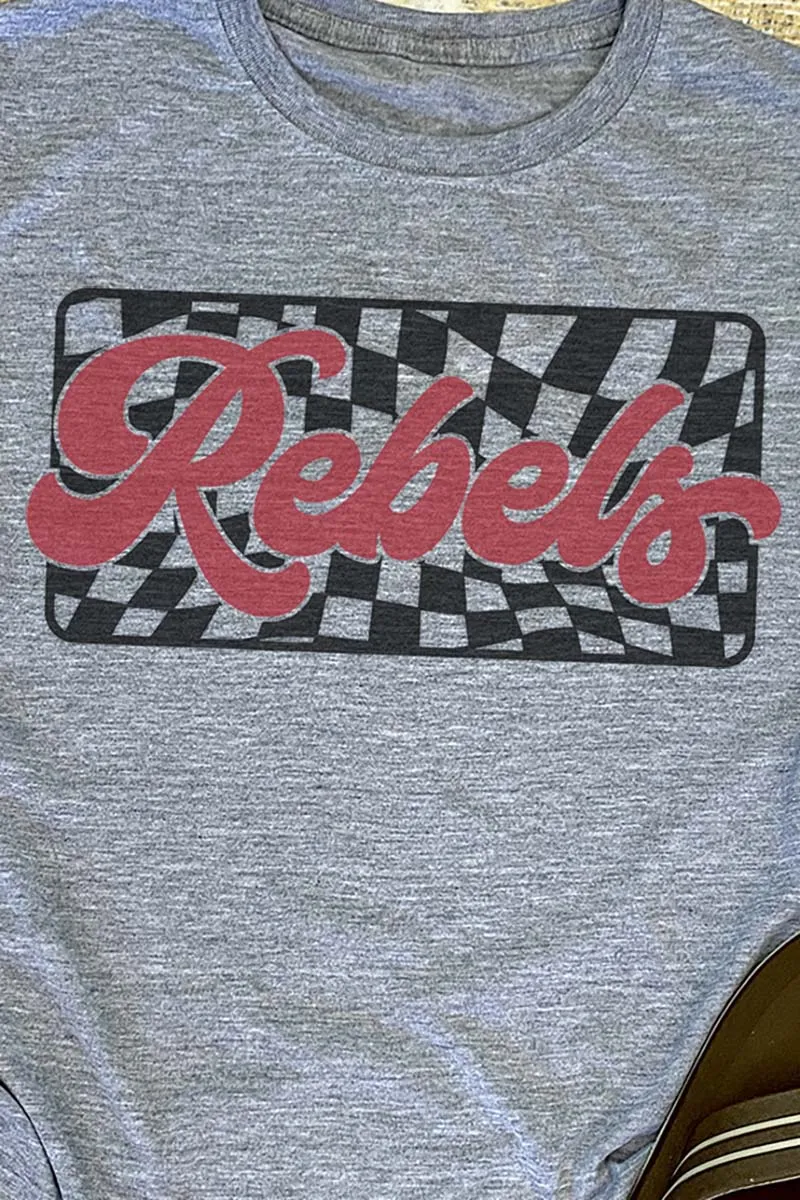 Checkered Rebels Red Unisex Dri-Power Poly Tee