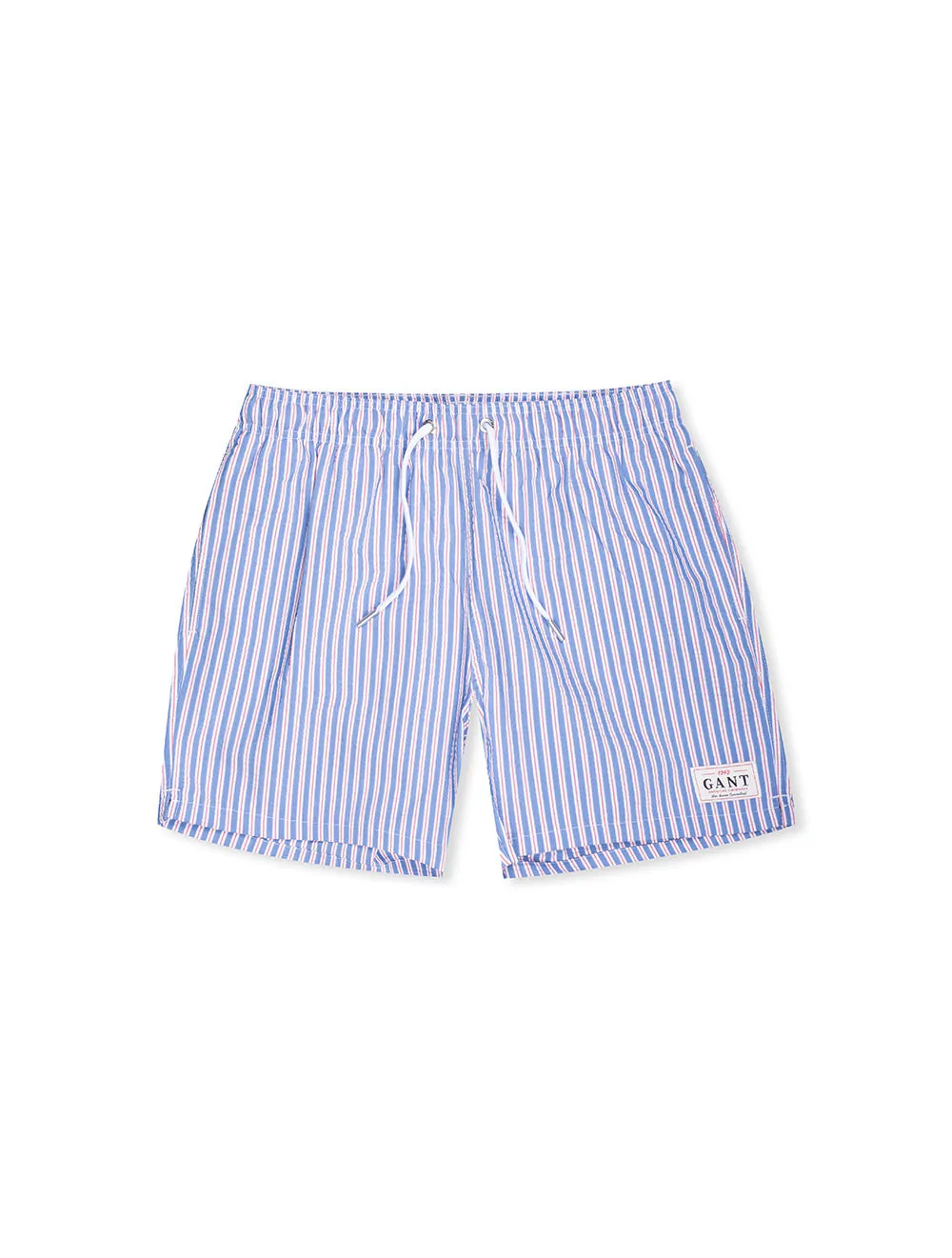 Classic Fit Seersucker Swim Shorts Lapis Blue
