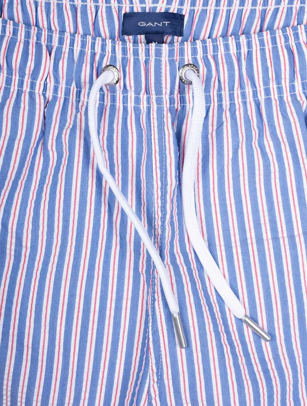 Classic Fit Seersucker Swim Shorts Lapis Blue