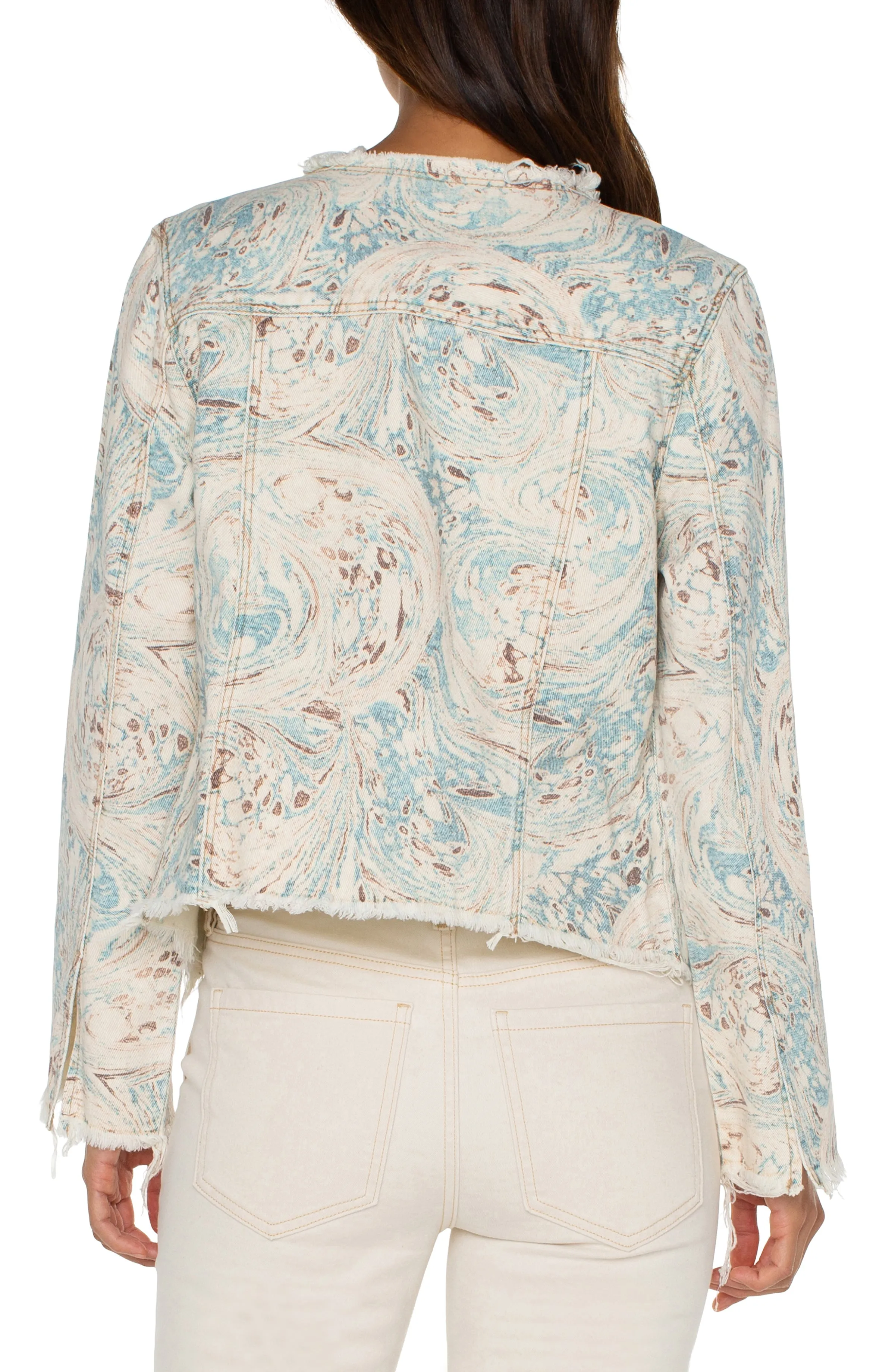 CLASSIC JEAN JACKET W/  FRAY HEM
