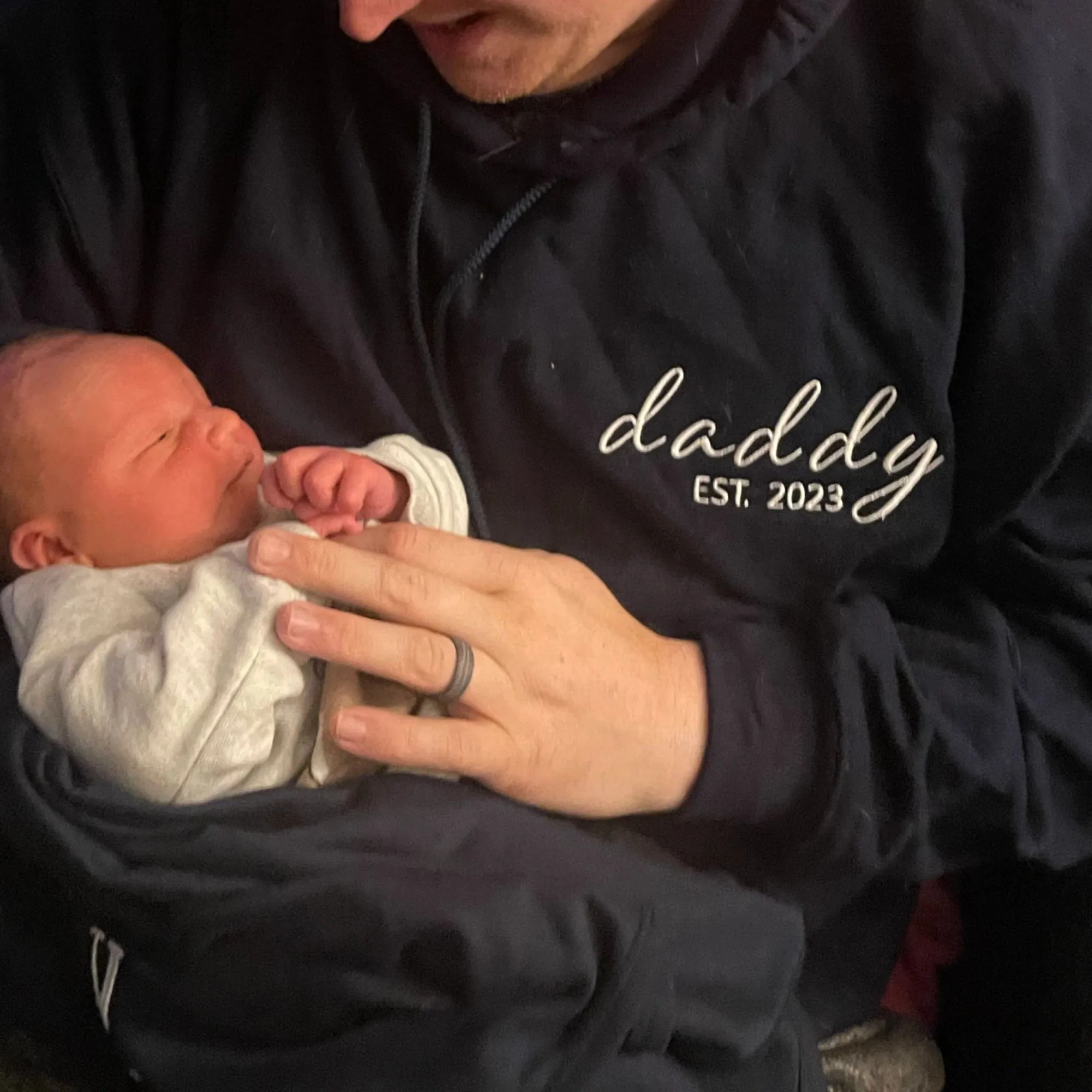 Custom Embroidered Papaw Sweatshirt with GrandKids Names on Sleeve, Personalized Gift for Papaw, New Papaw Father's Day Birthday Gift