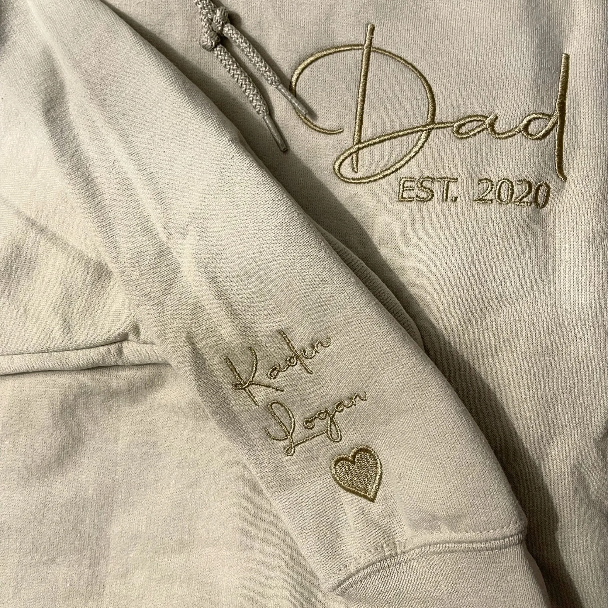 Custom Embroidered Papaw Sweatshirt with GrandKids Names on Sleeve, Personalized Gift for Papaw, New Papaw Father's Day Birthday Gift