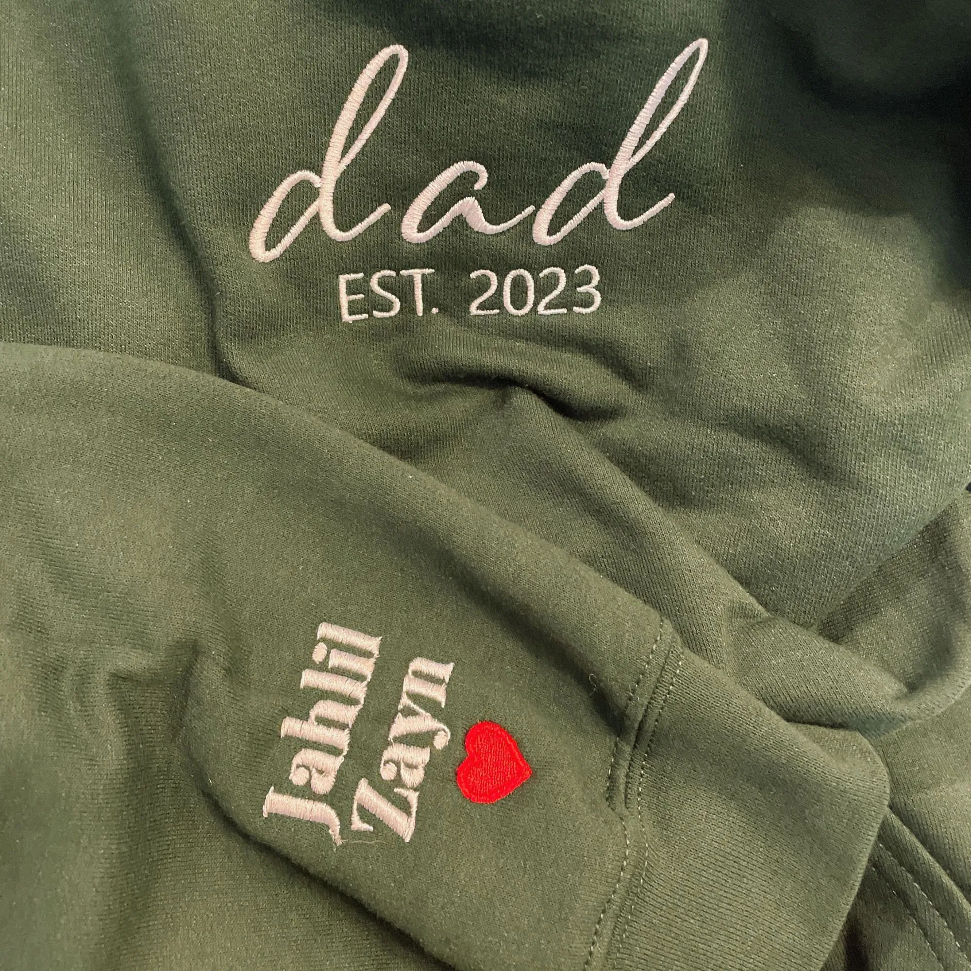 Custom Embroidered Papaw Sweatshirt with GrandKids Names on Sleeve, Personalized Gift for Papaw, New Papaw Father's Day Birthday Gift