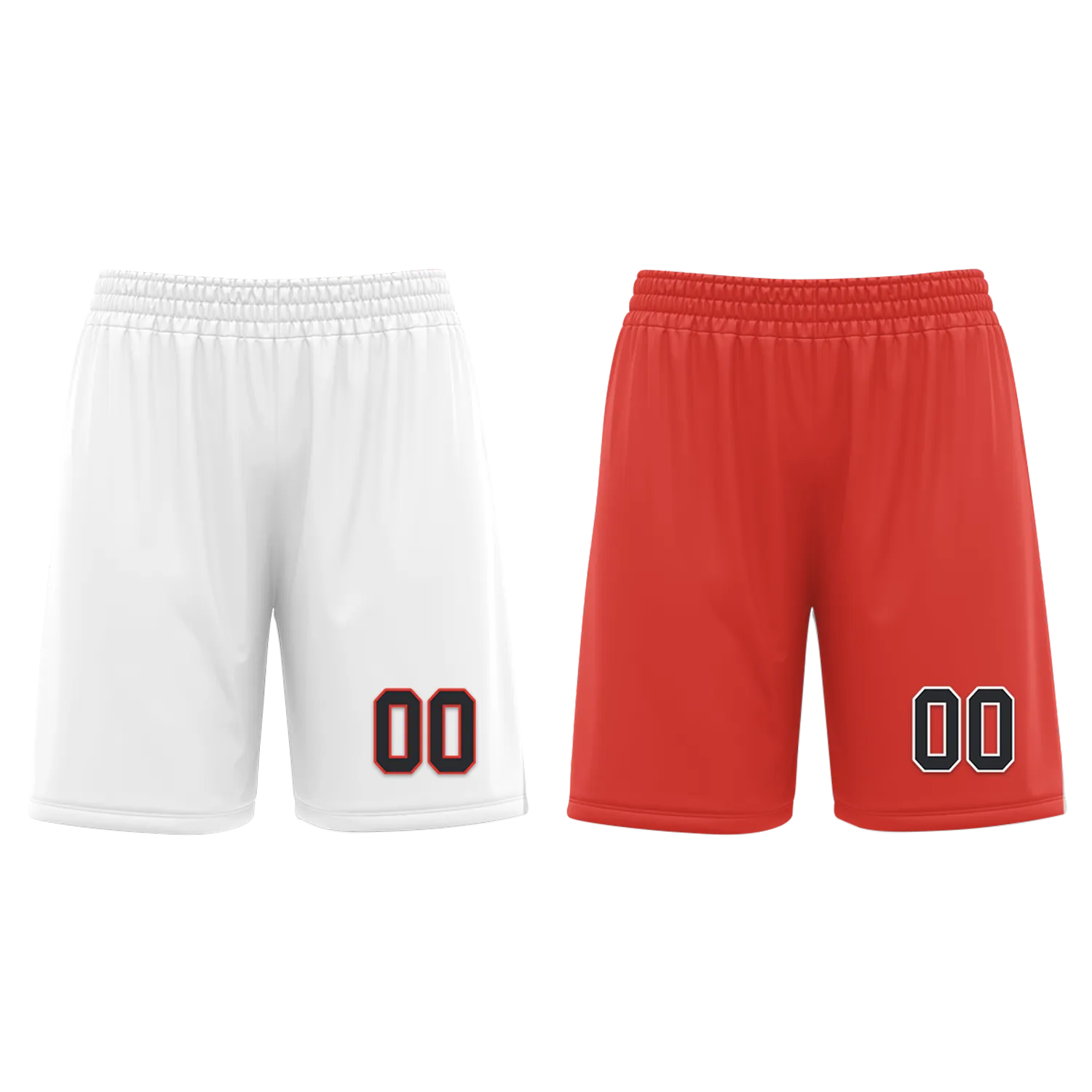 Custom White Red Classic Style Reversible Basketball Uniform Personalized COOLMAX BBJR-D017037