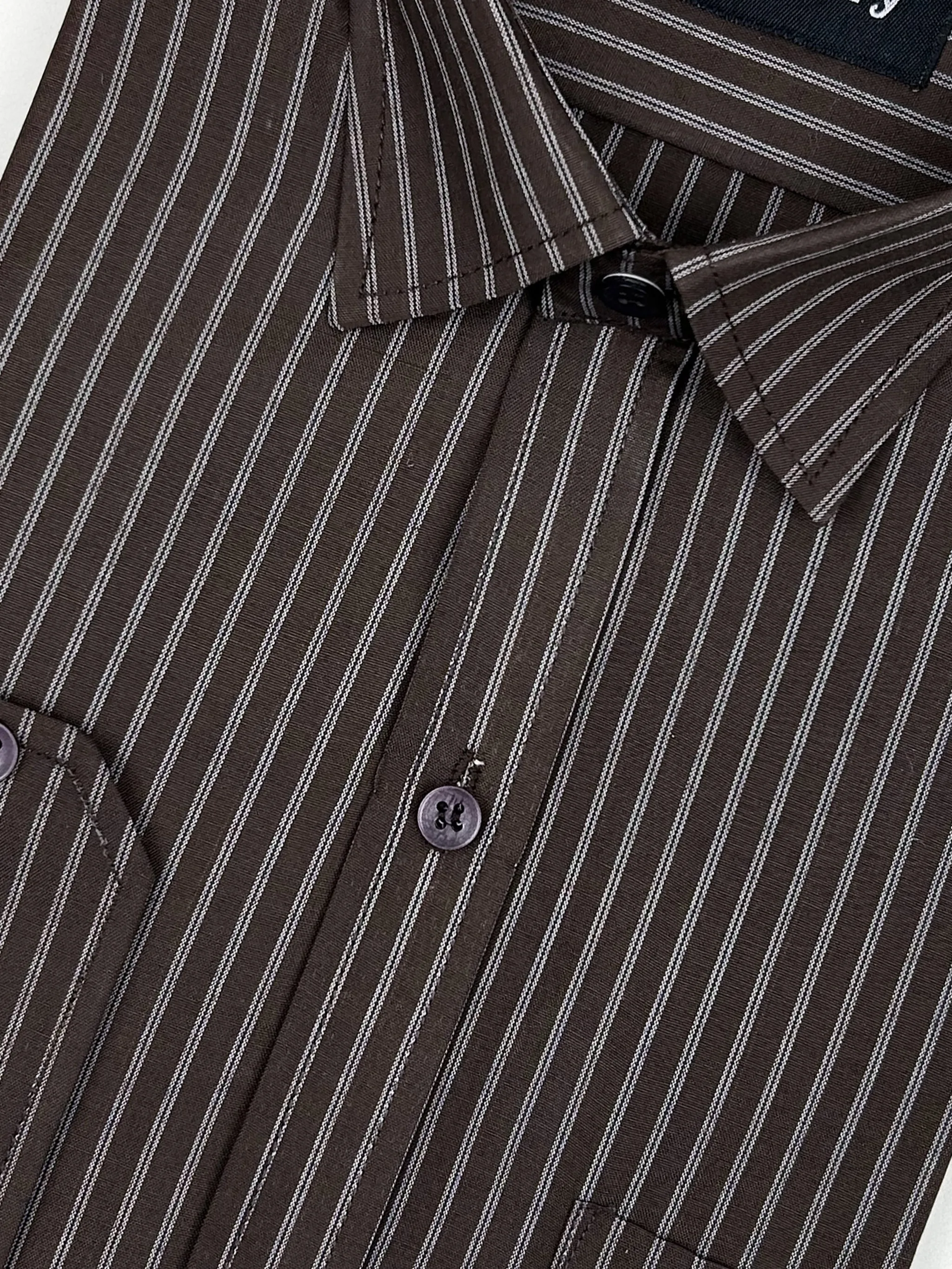 Dark Brown Formal Dress Shirt For Men MFS139