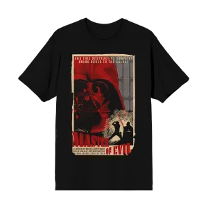 Darth Vader Master of Evil Grindhouse Poster Black Tee