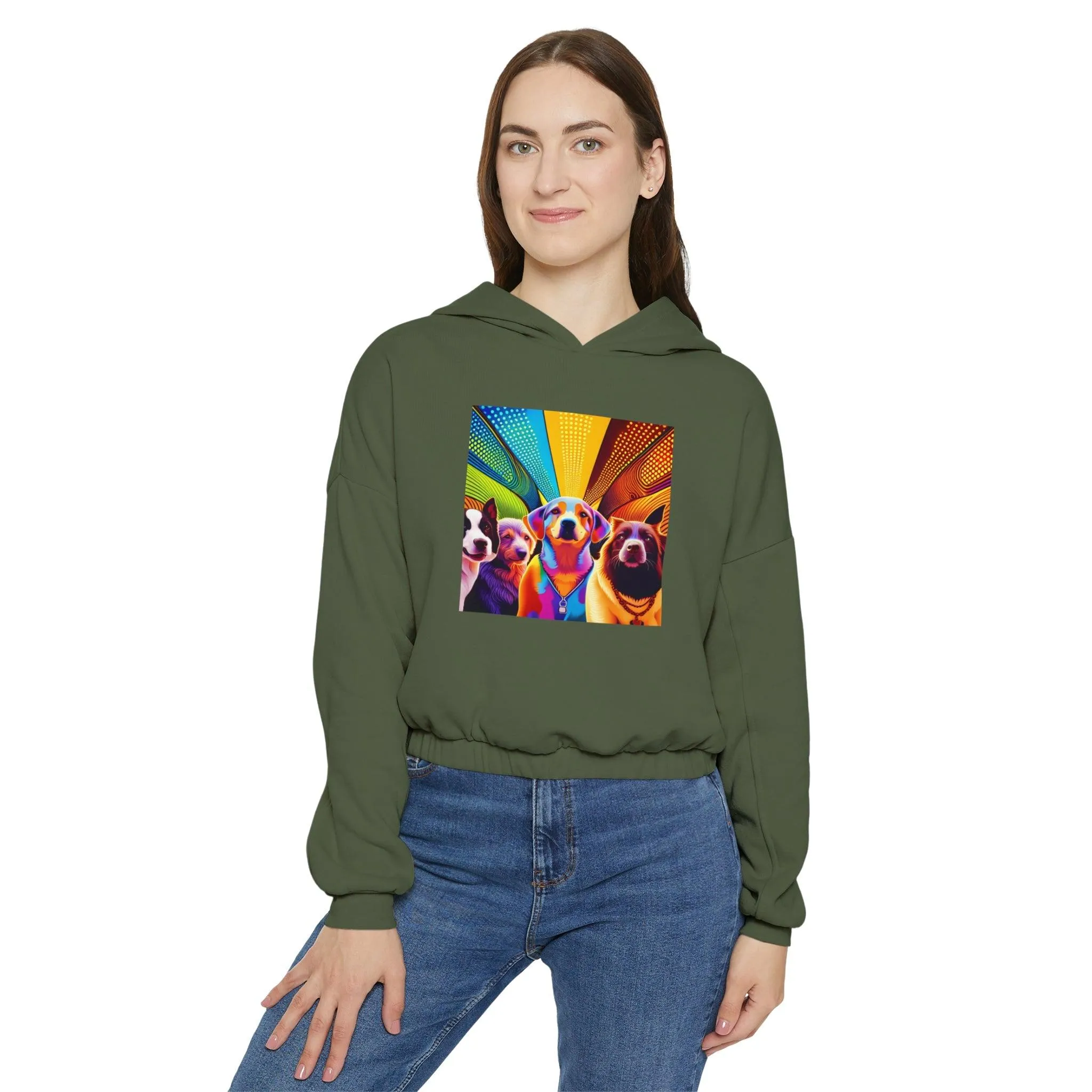 Dog Celebs Women's Cinched Bottom Hoodie