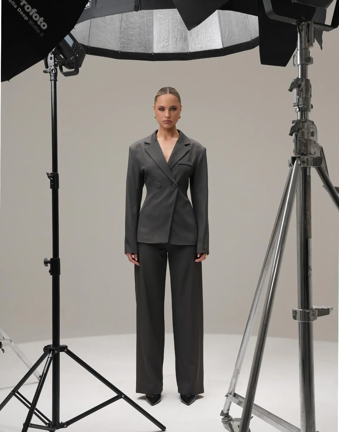 Donkergrijze Classic Getailleerde - Blazer