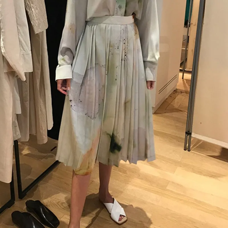 Elegant Pleated Women Skirts