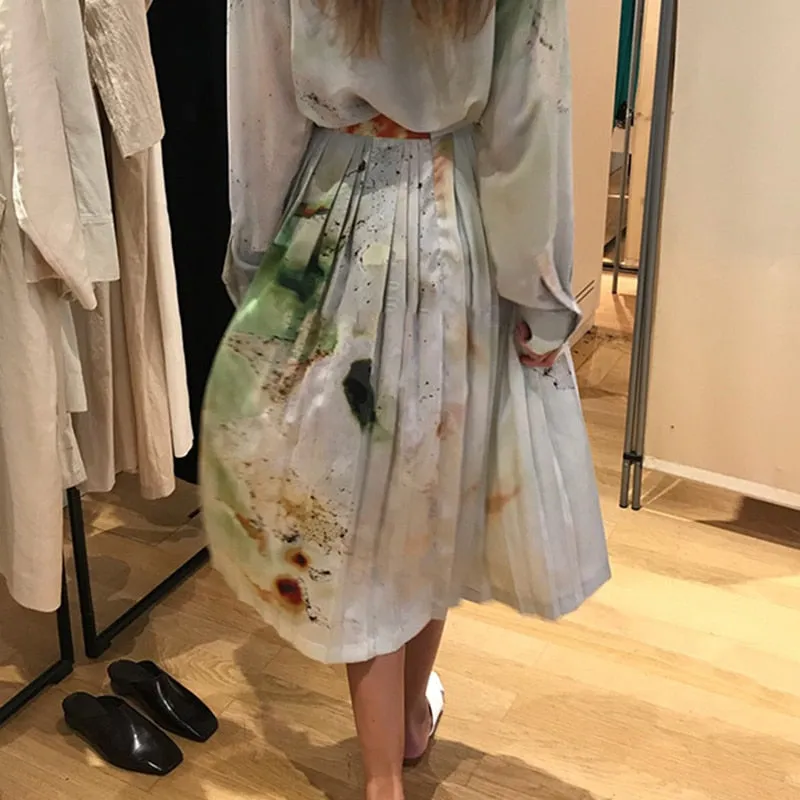 Elegant Pleated Women Skirts