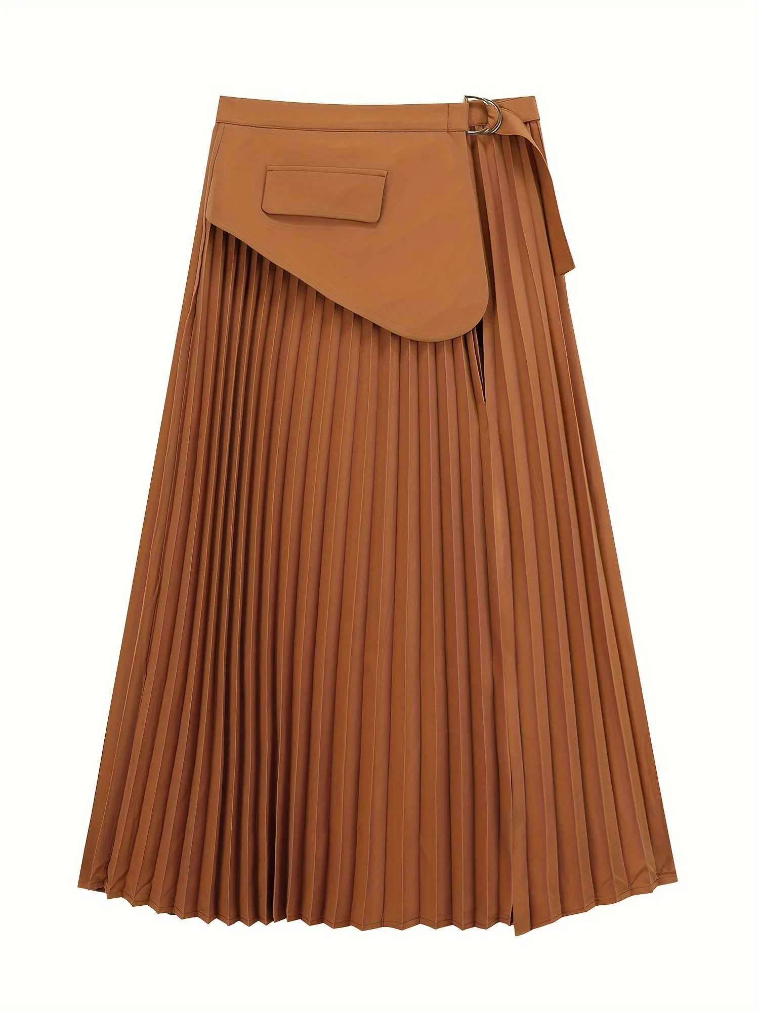 Fall/Winter Elegant Pleated High Waist Split Skirt