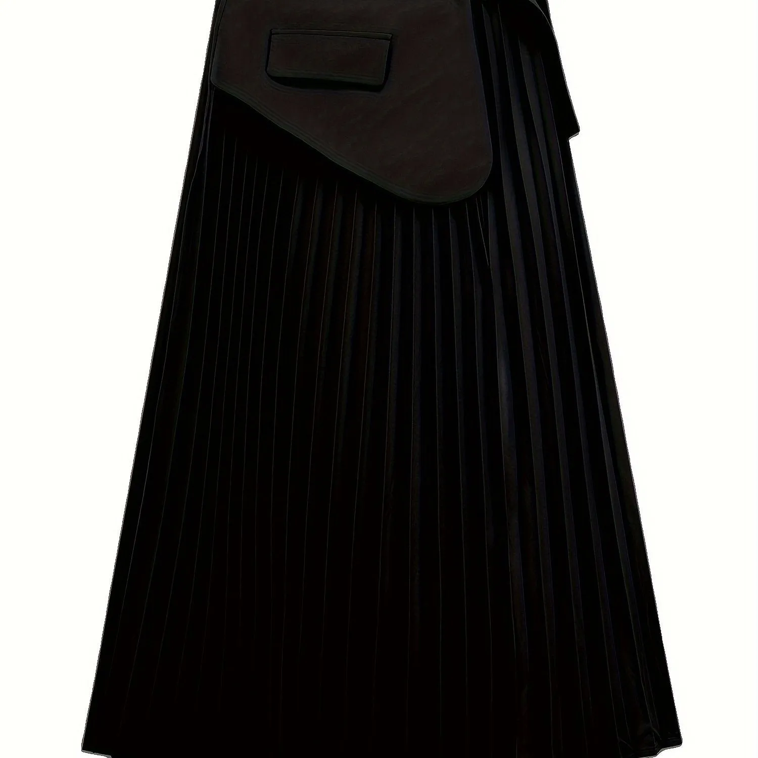 Fall/Winter Elegant Pleated High Waist Split Skirt