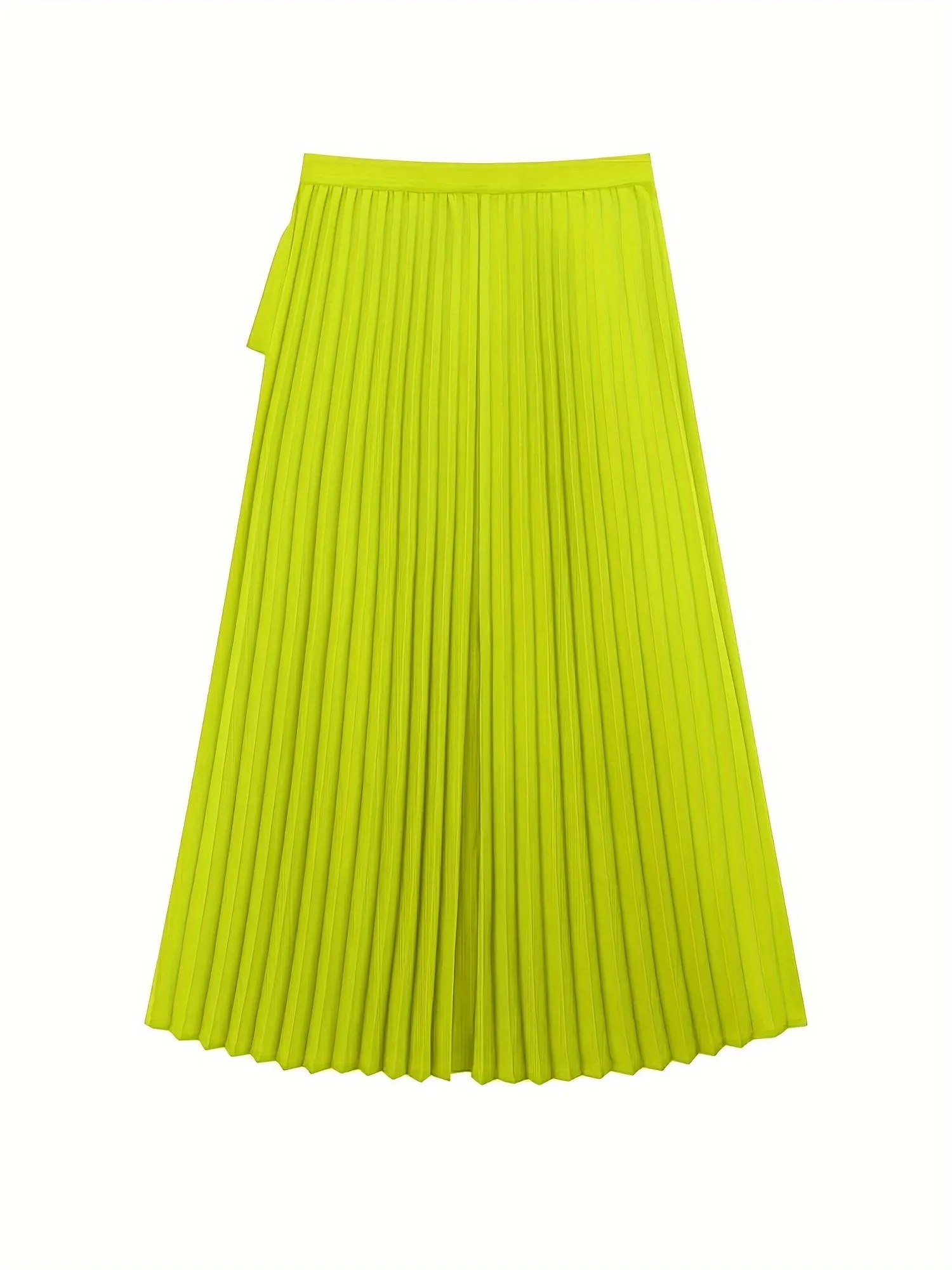 Fall/Winter Elegant Pleated High Waist Split Skirt